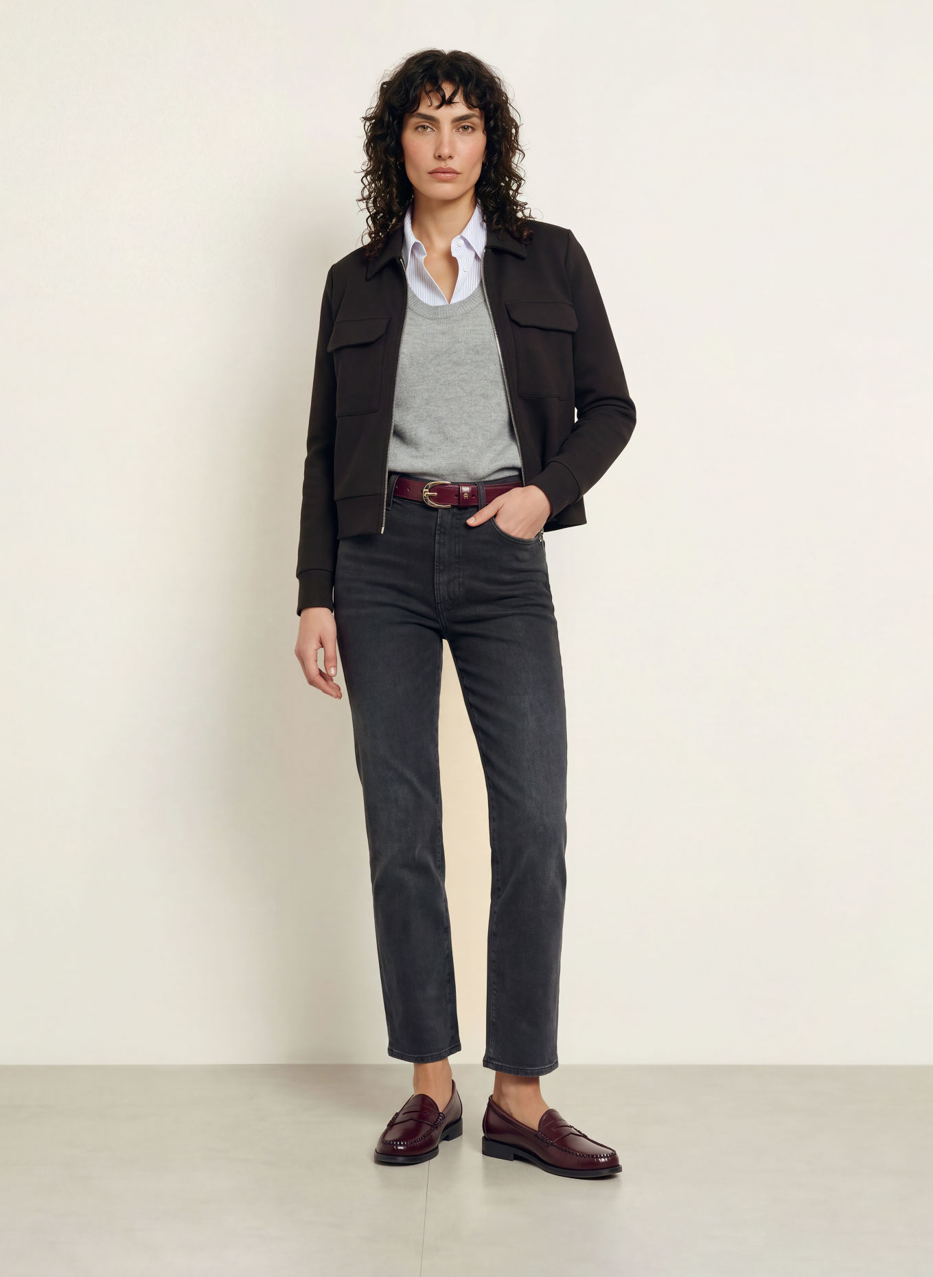 7 for all mankind Jeansy straight HIGH RISE: 43V AFTERDARK
