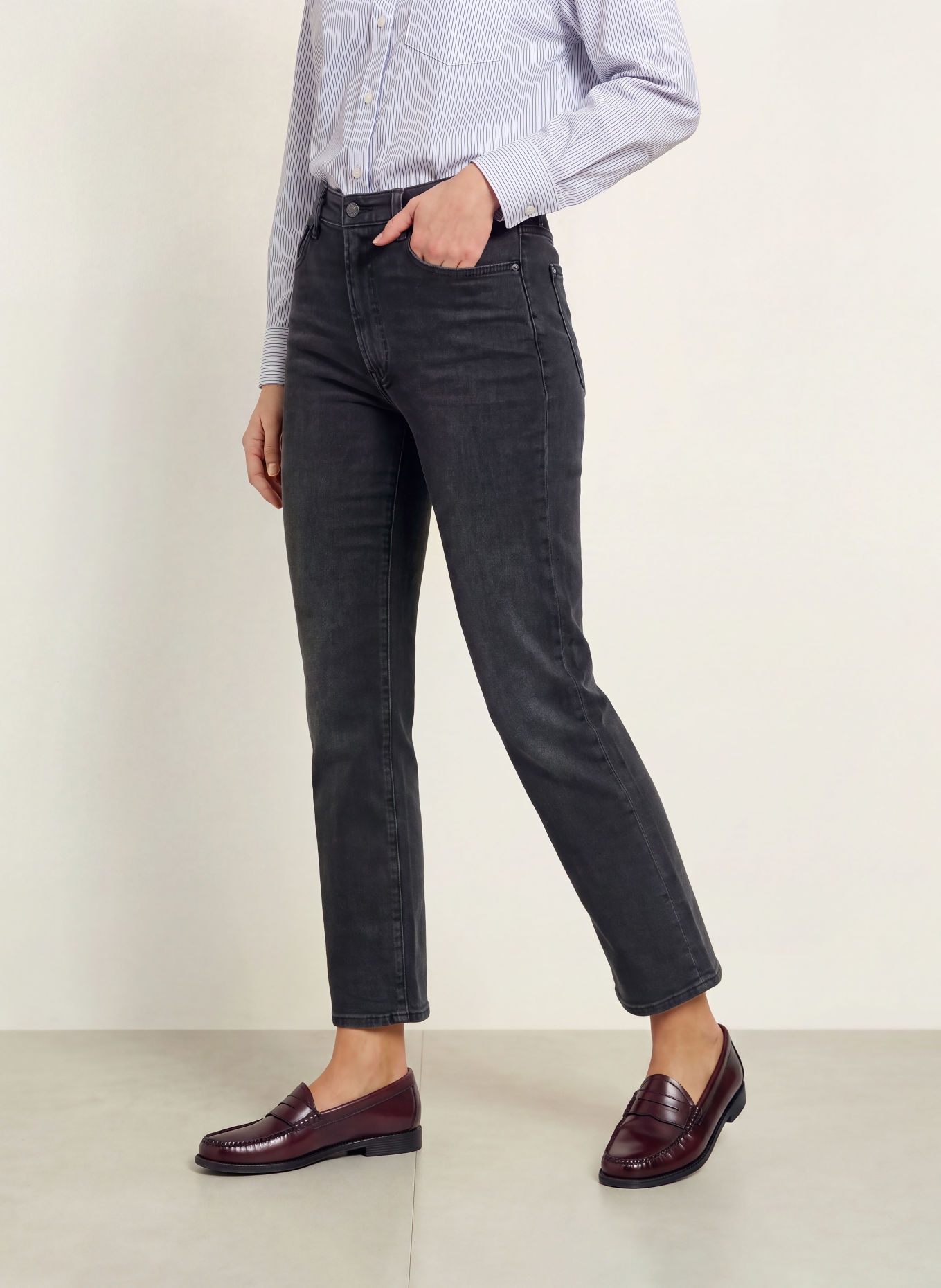 7 for all mankind Jeansy straight HIGH RISE: 43V AFTERDARK