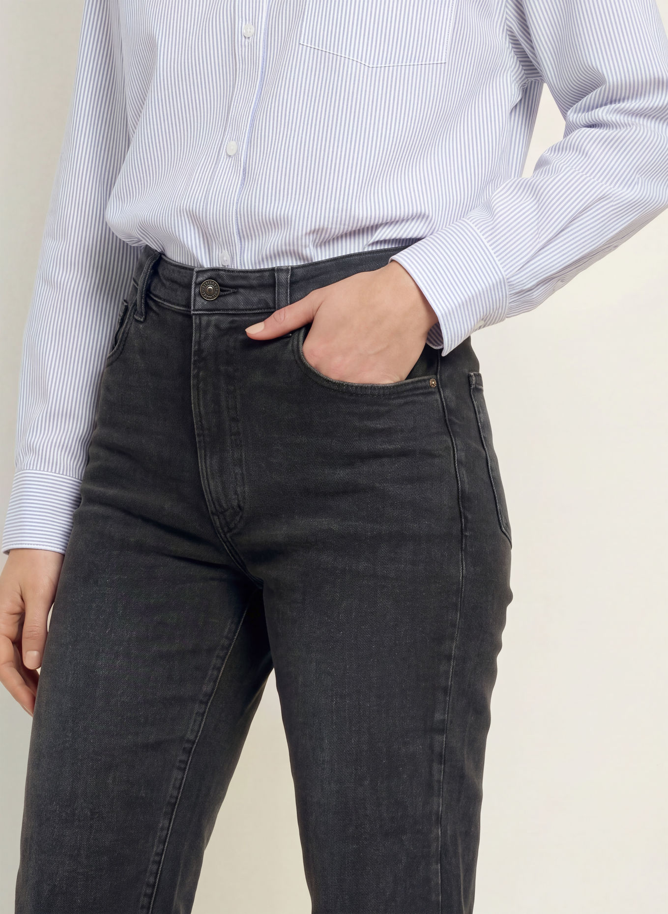 7 for all mankind Jeansy straight HIGH RISE: 43V AFTERDARK