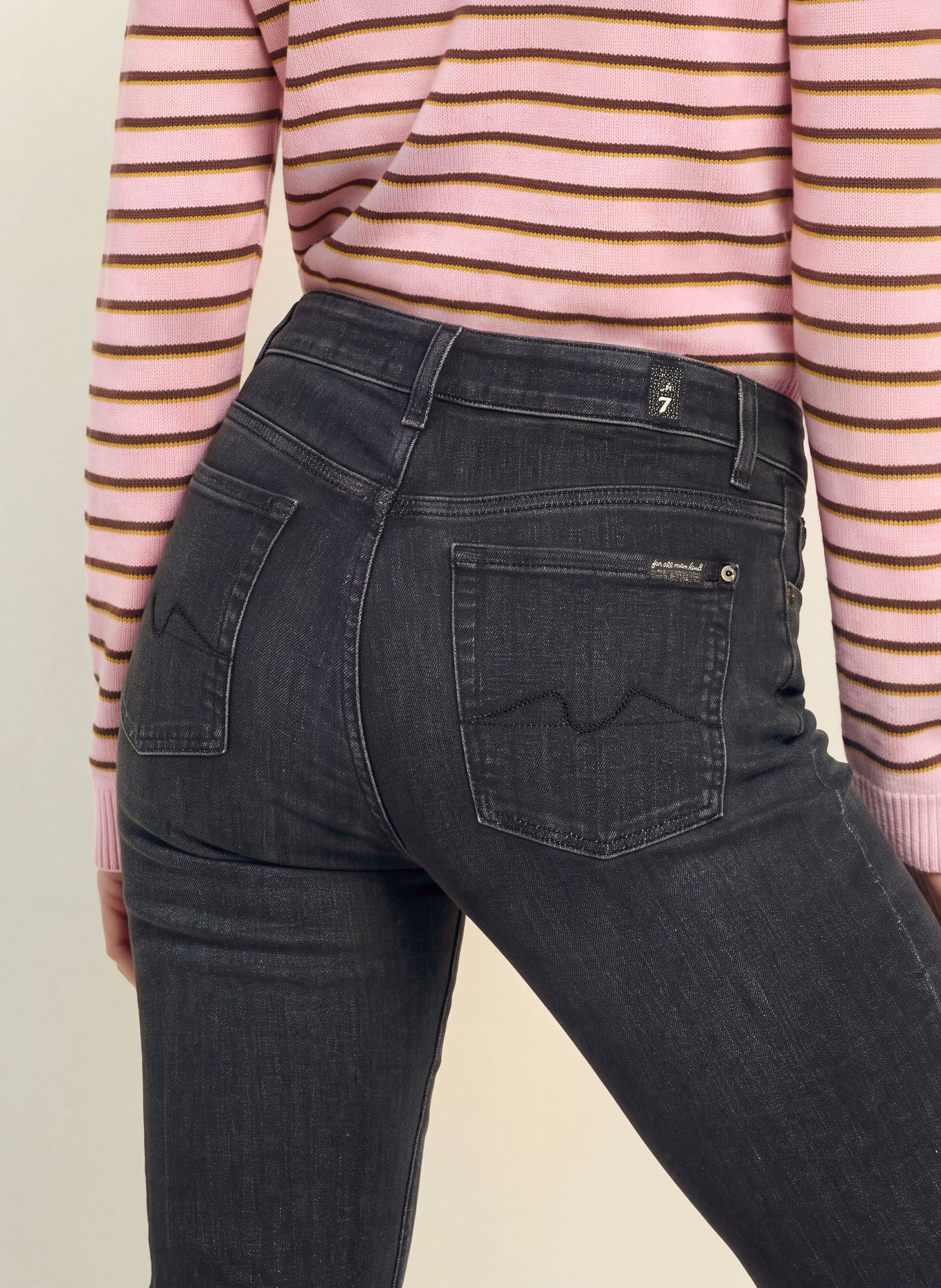 7 for all mankind Bootcut jeans THE LEGGY BOOTCUT: 45O BLACKOUT