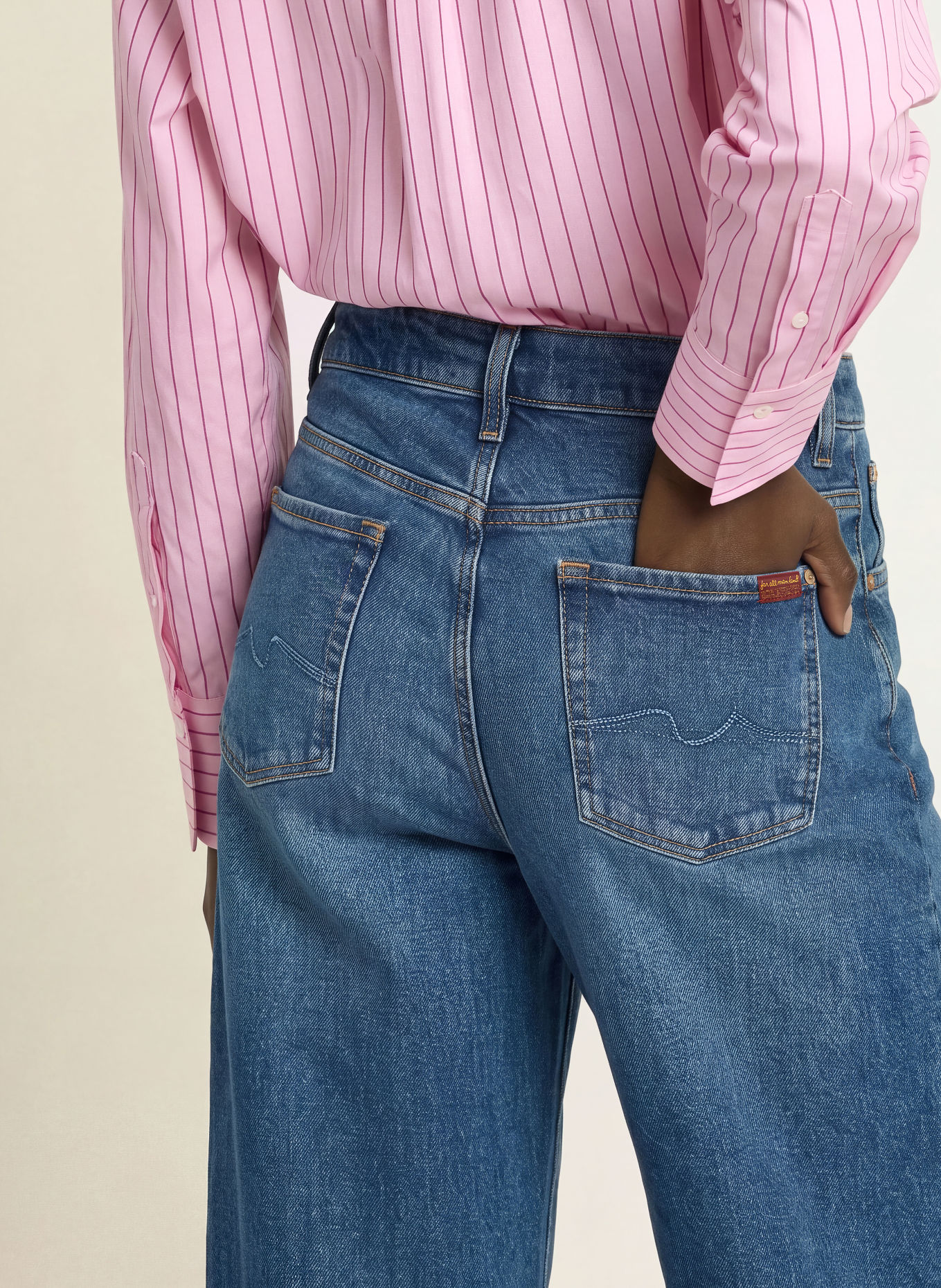 7 for all mankind BONNIE CURVILINEAR Barrel-leg jeans: 43Y SOLARSTORM