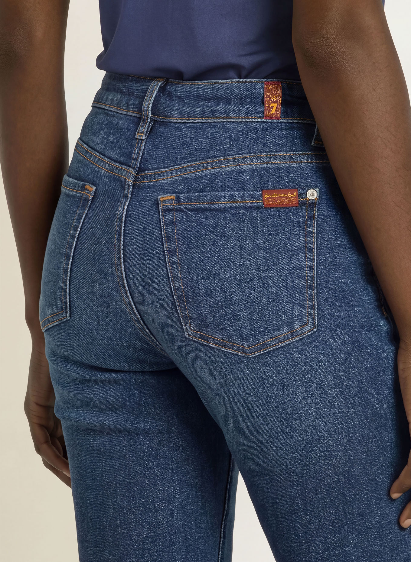 7 for all mankind Straight jeans HIGH RISE STRAIGHT: 43W DEEPFLOW