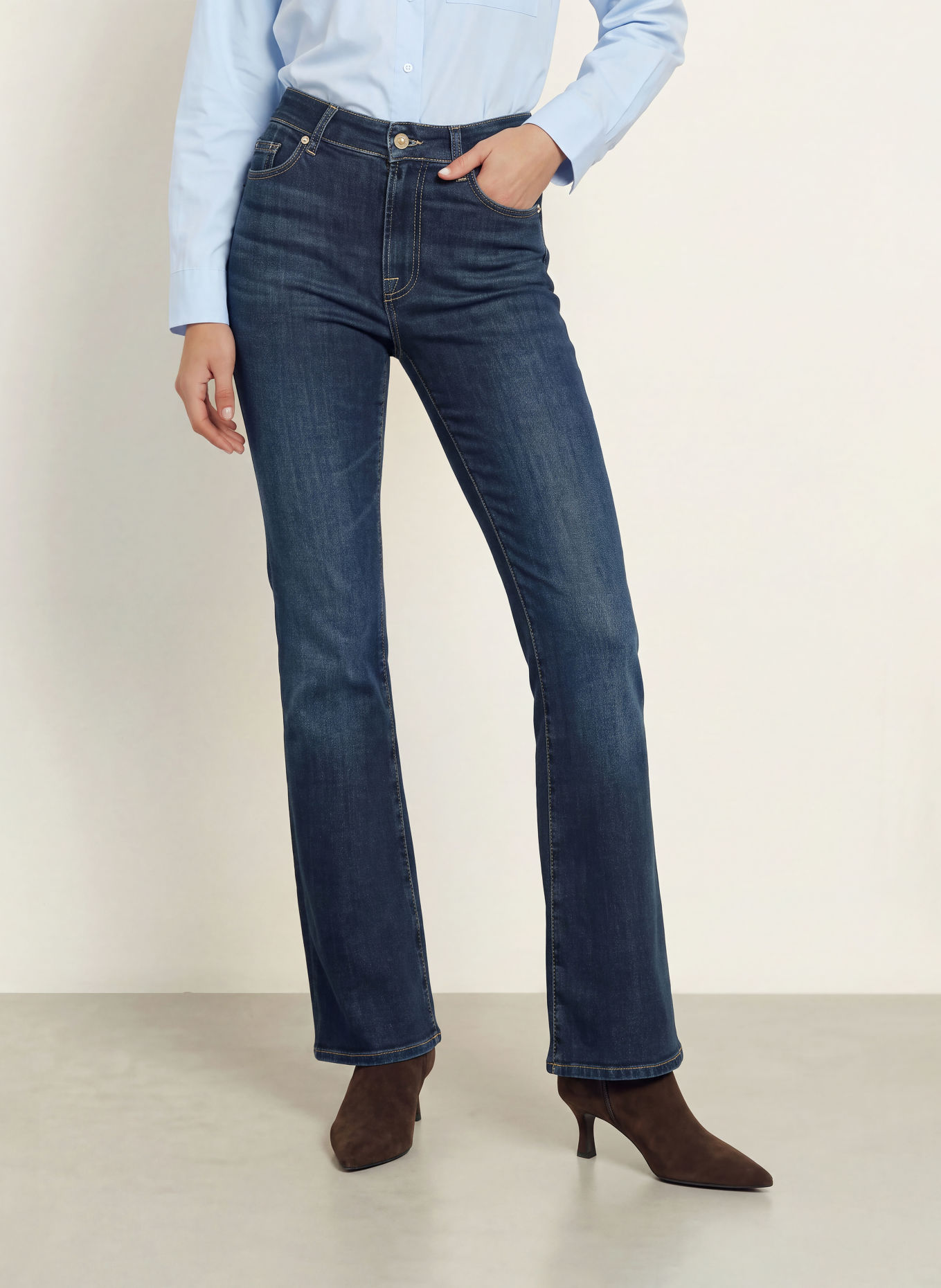 7 for all mankind Bootcut jeans THE LEGGY BOOTCUT: 45S DEEPNIGHT