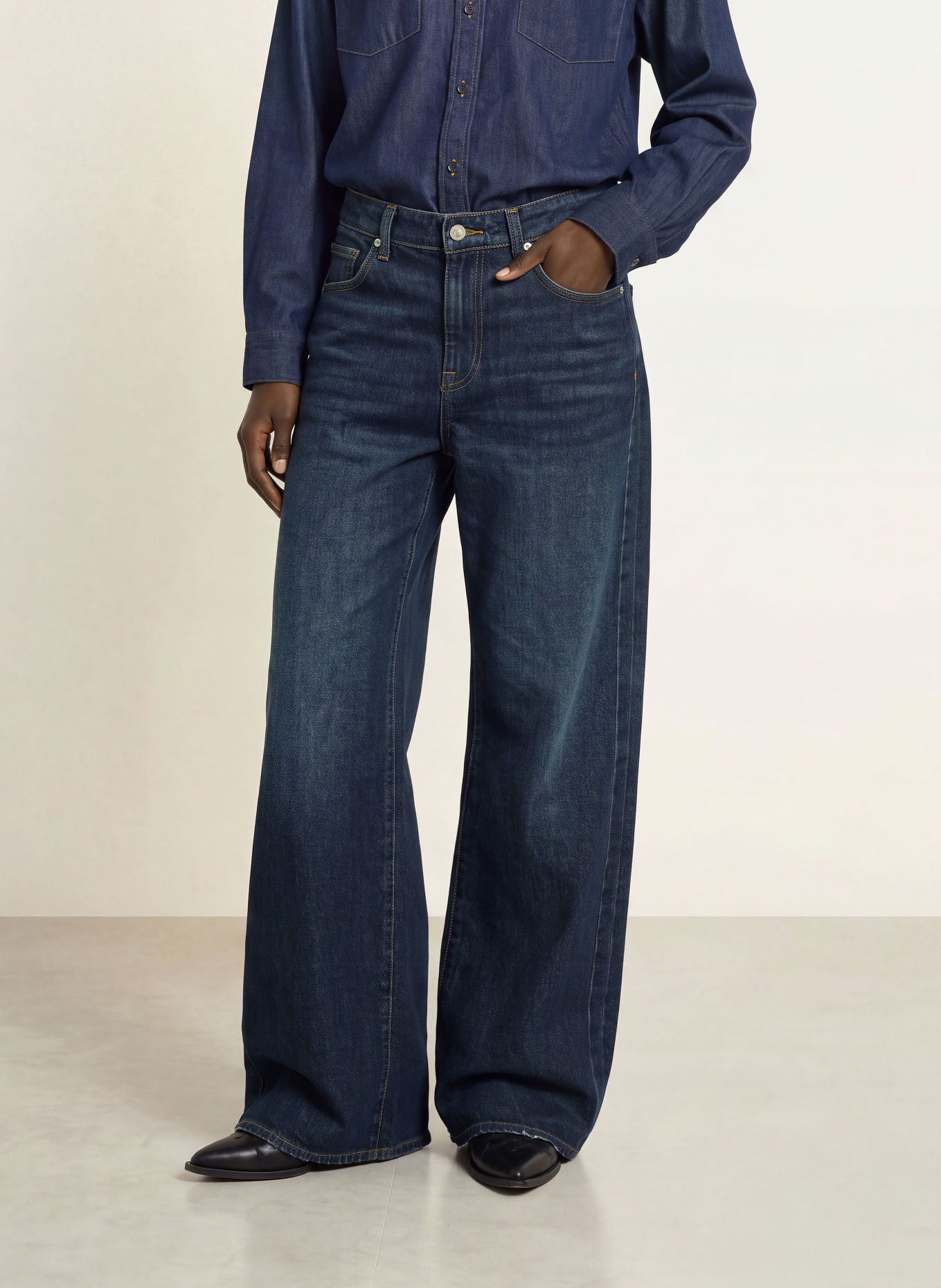 7 for all mankind Wide Leg Jeans LOW TESS: 45D UNDERTOW