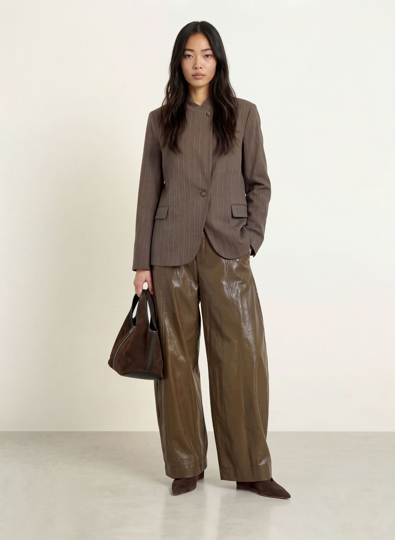 NEO NOIR Blazer NERINE: DUNKELBRAUN / CREME