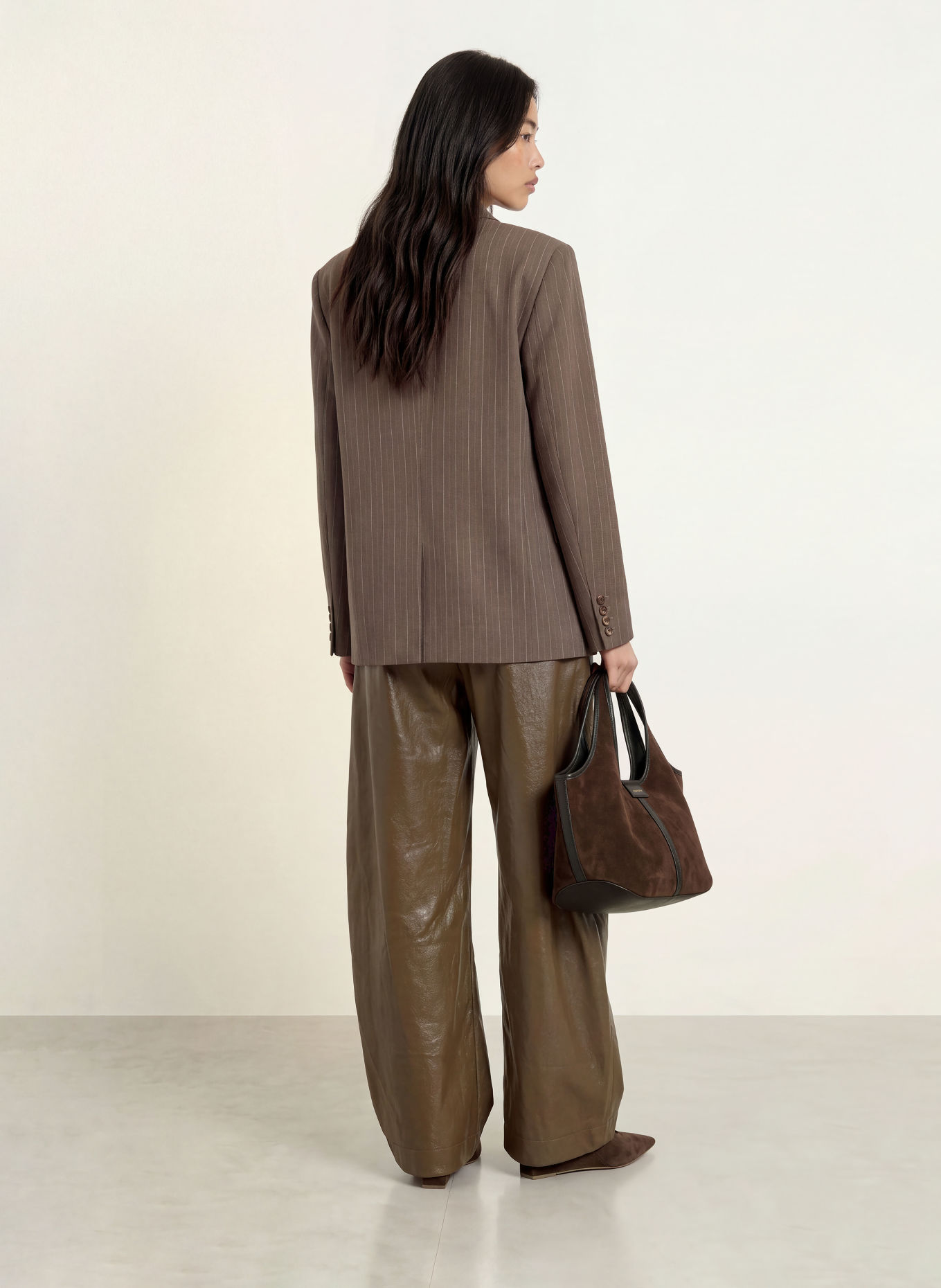 NEO NOIR Blazer NERINE: DUNKELBRAUN / CREME