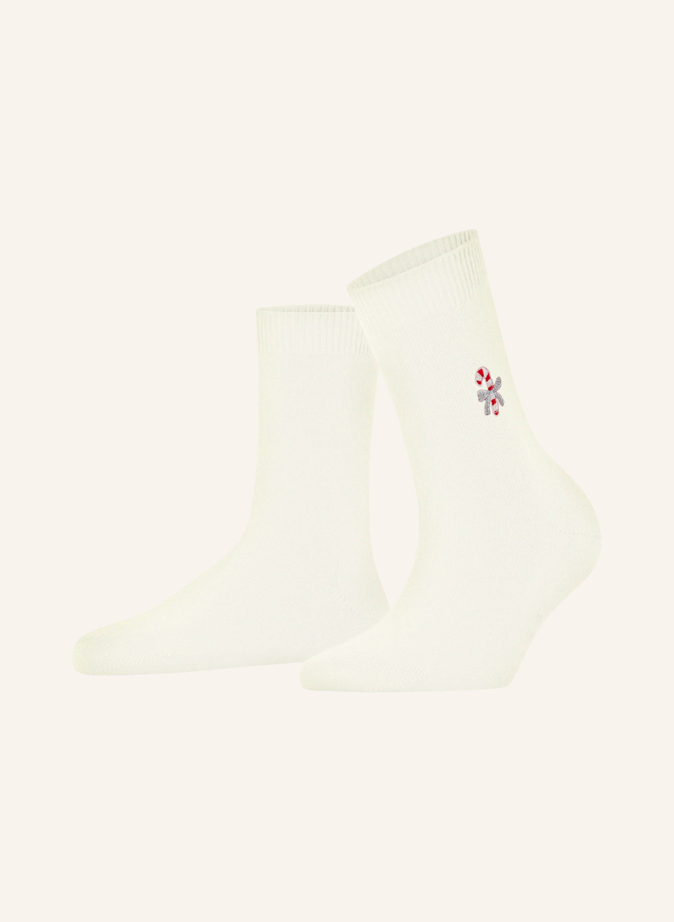 FALKE Socken COSY WOOL CANDY CANE: 2040 off-white