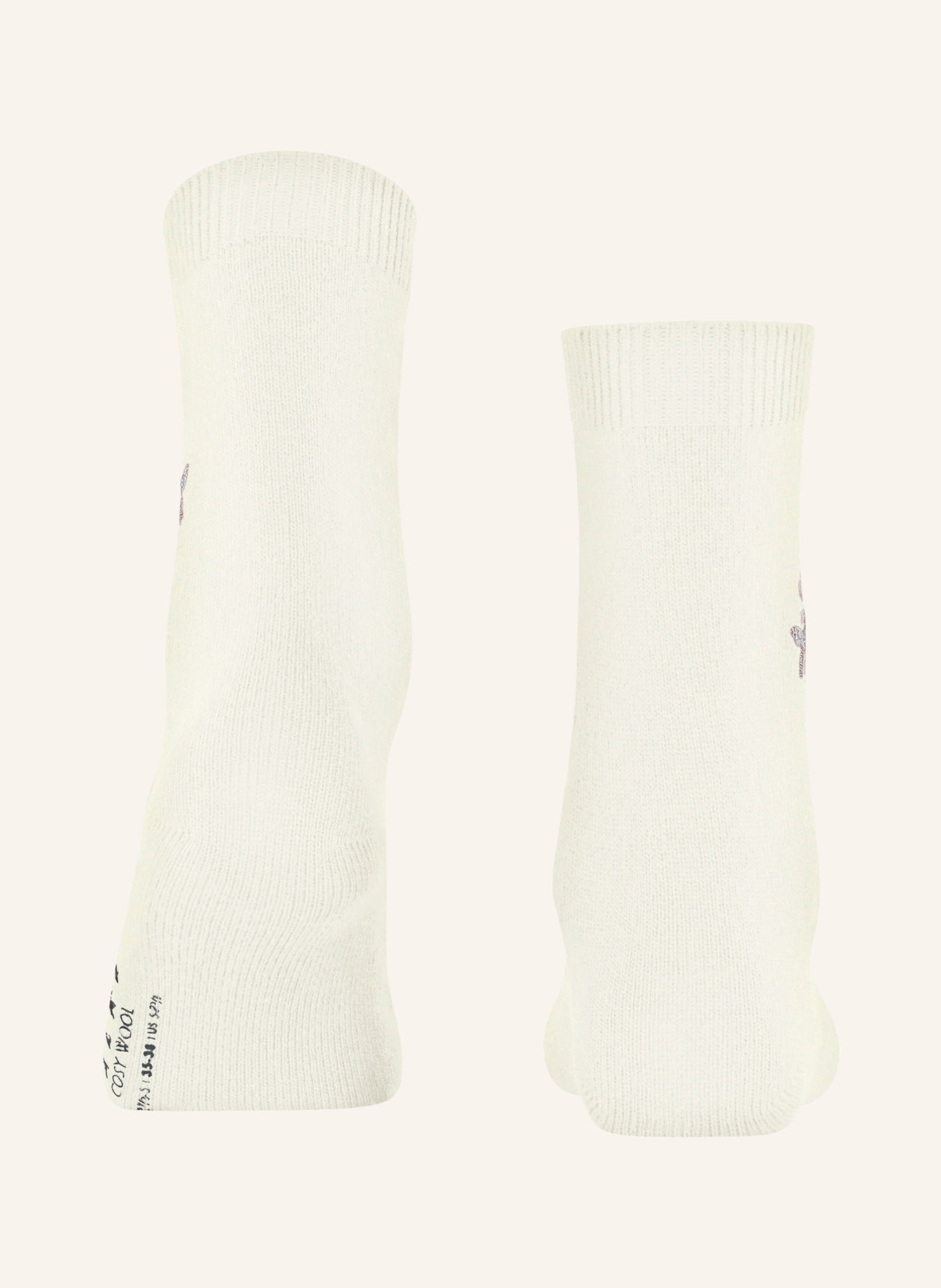 FALKE Socken COSY WOOL CANDY CANE: 2040 off-white