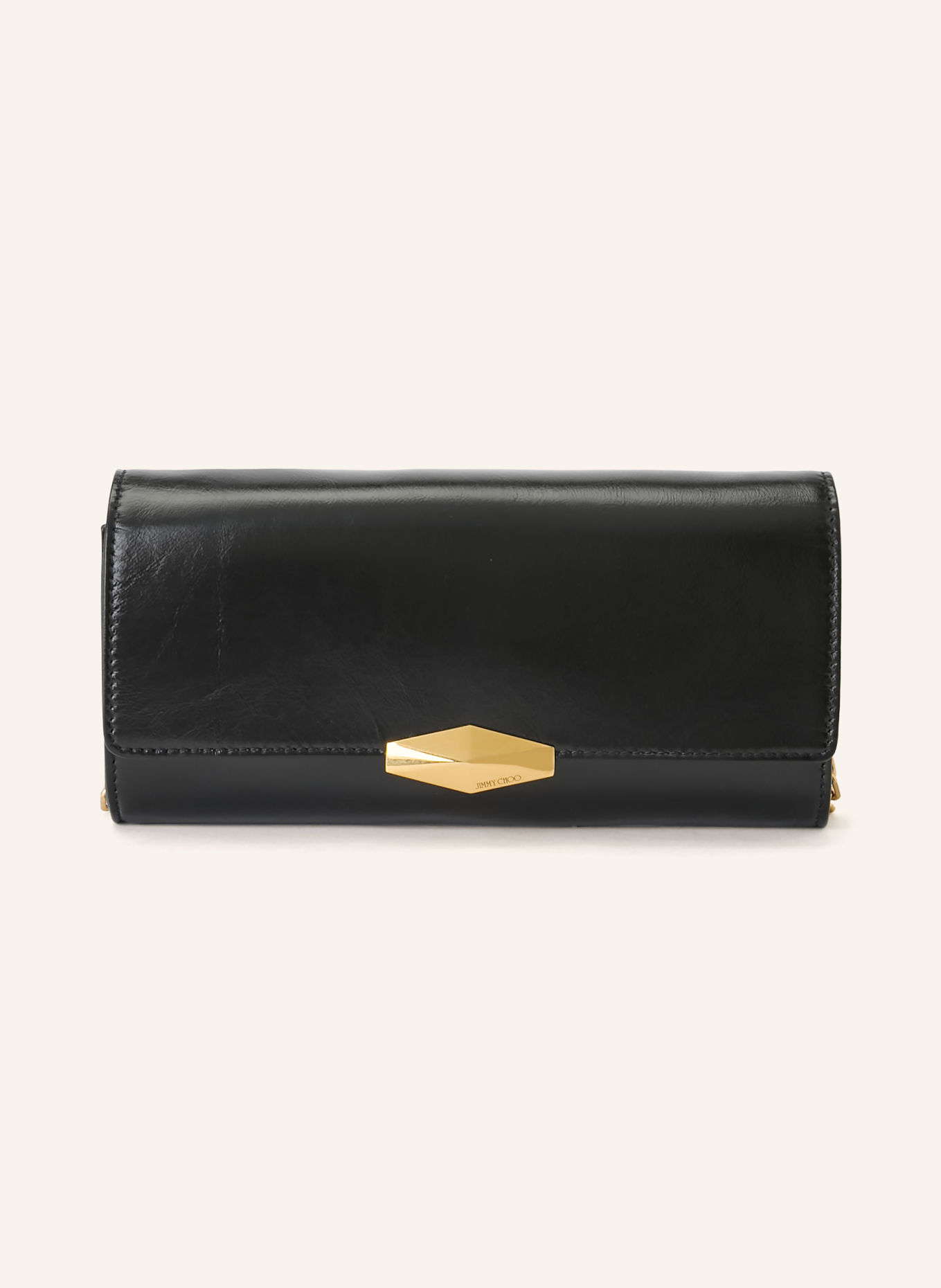 JIMMY CHOO Psaníčko CINCH: ČERNÁ / ZLATÁ