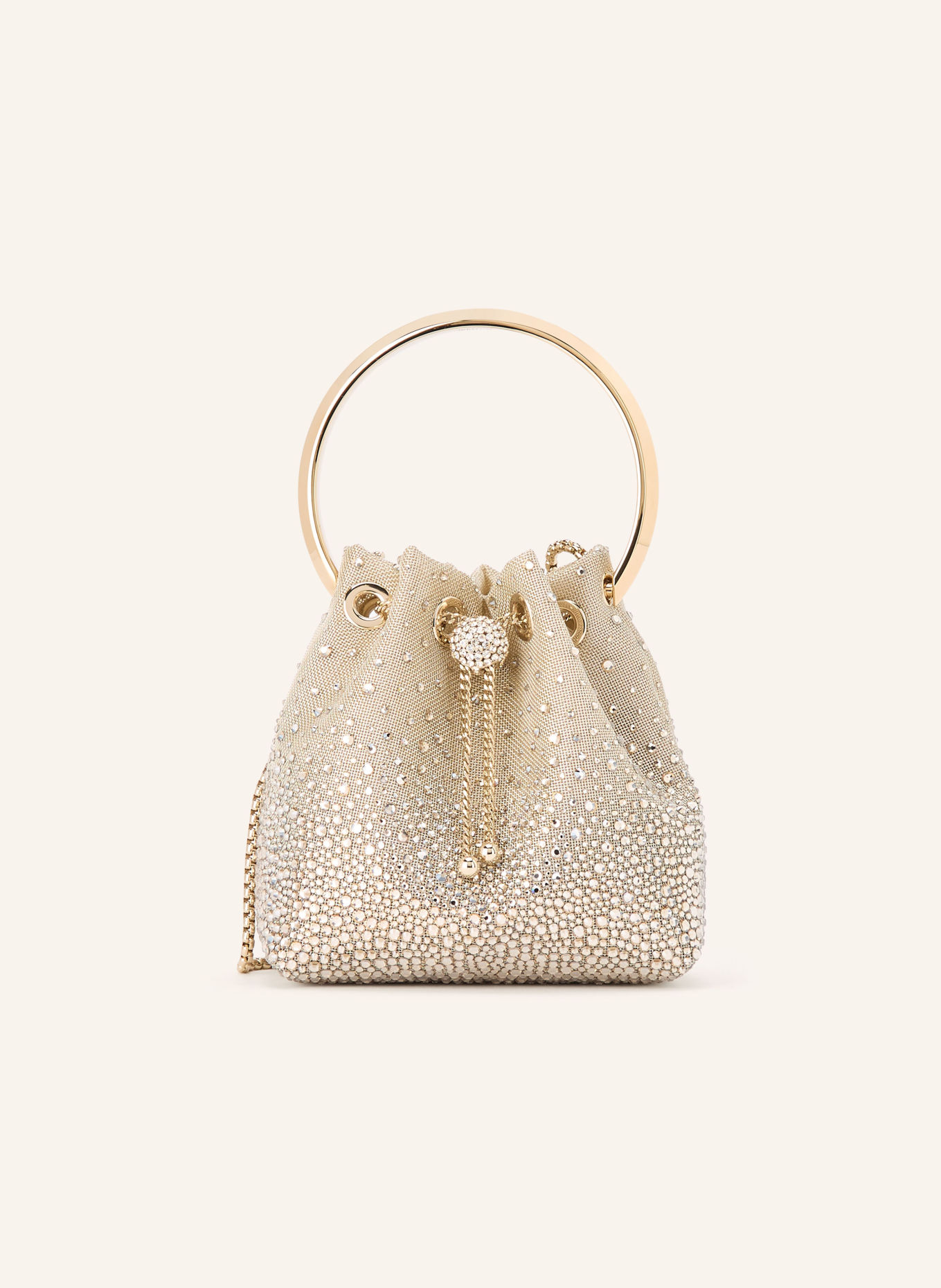 JIMMY CHOO Kabelka BON BON s ozdobnými kamínky: ZLATÁ