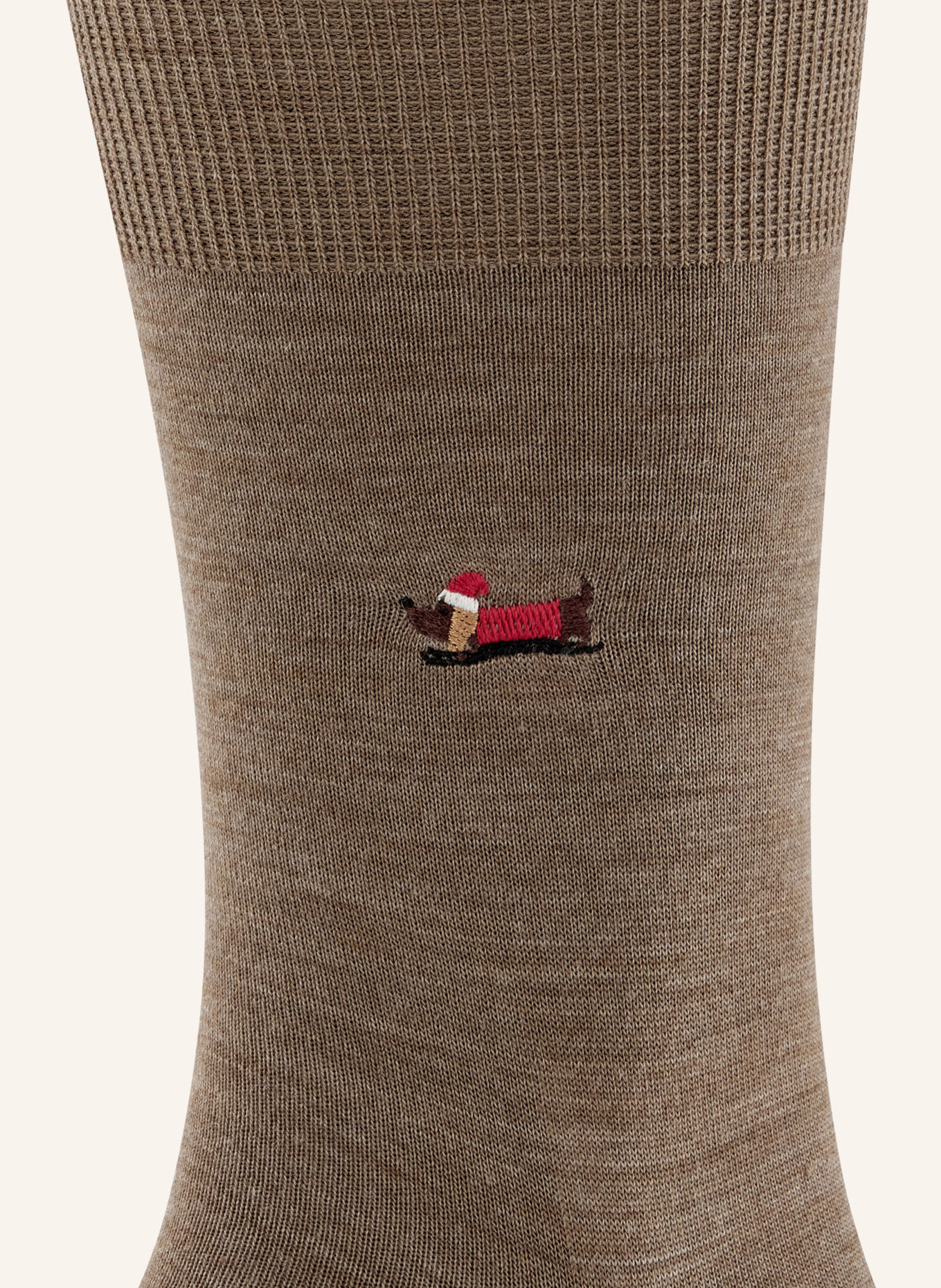 FALKE Socken AIRPORT X-MAS DACHSHUND: 5410 NUTMEG MEL