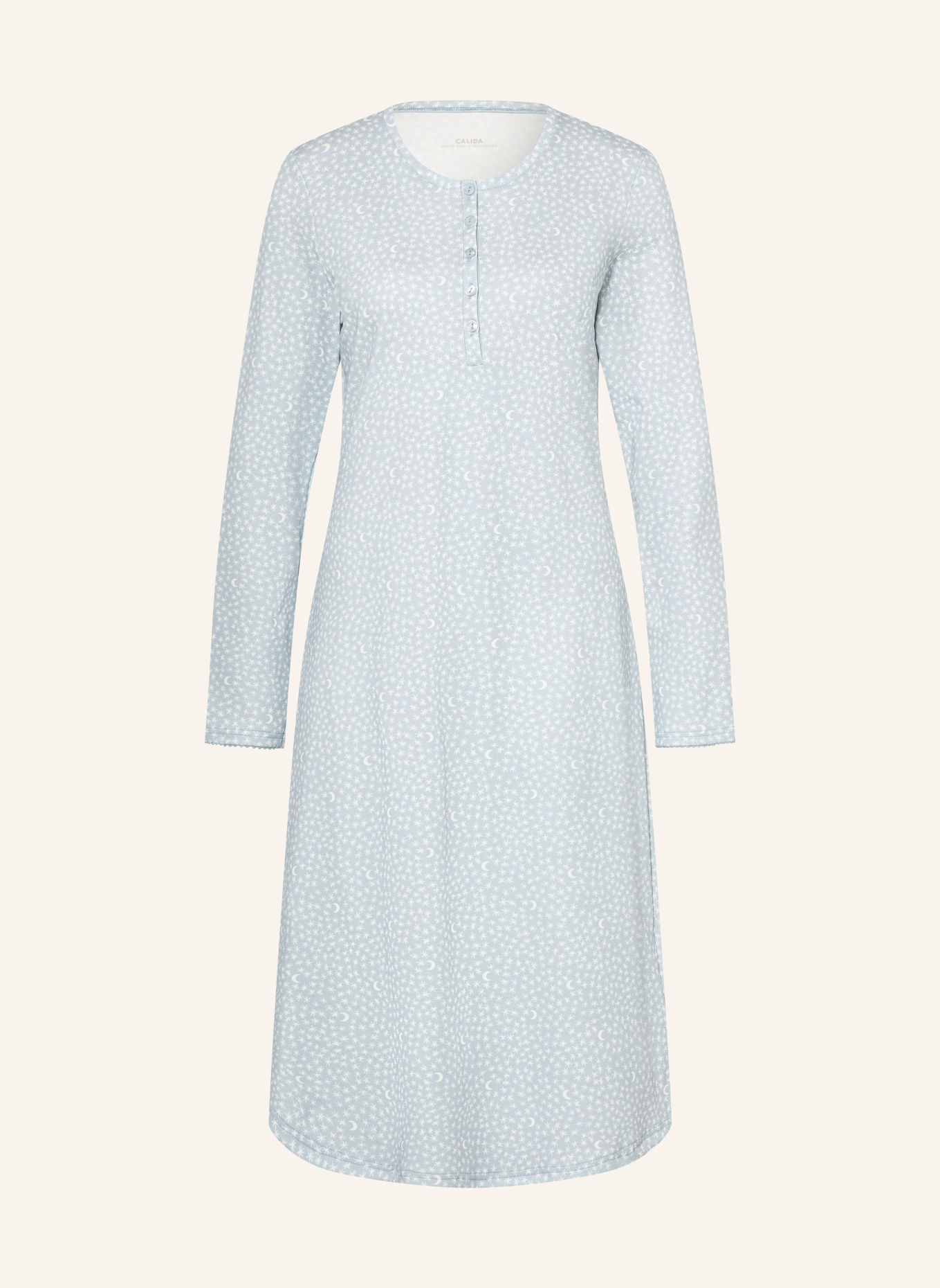 CALIDA Chemise de nuit MIDNIGHT DREAMS: BLEU CLAIR / BLANC