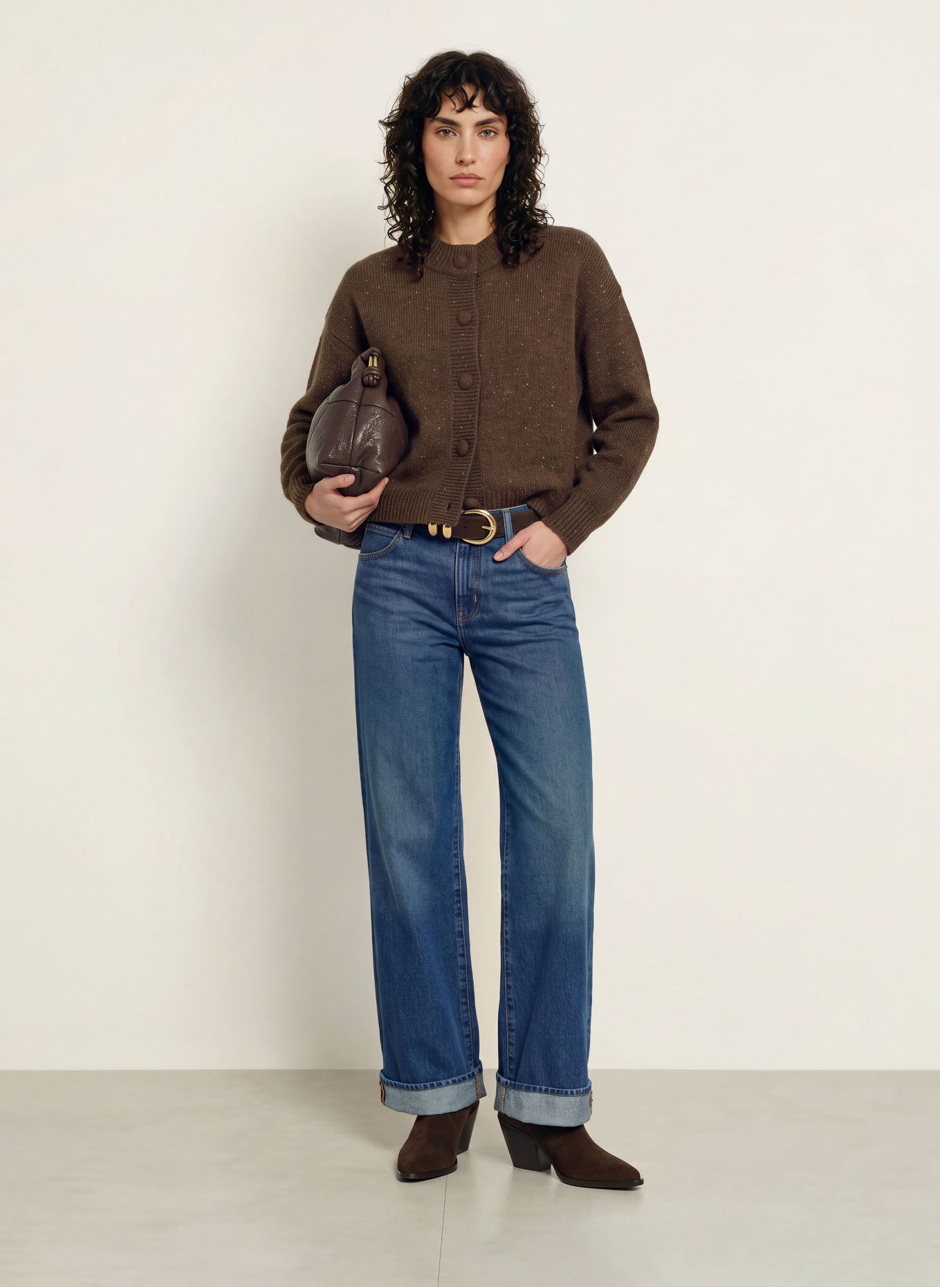 FRAME Cardigan: BROWN