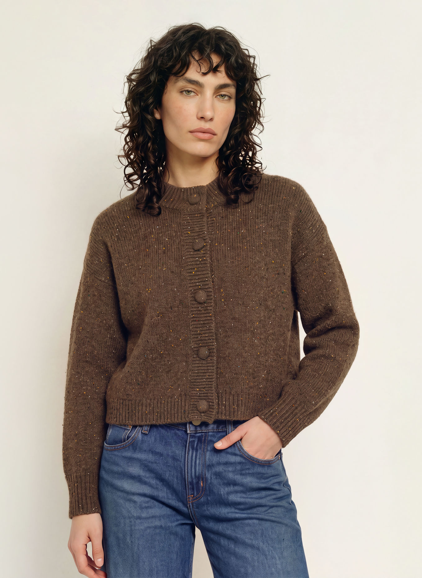 FRAME Cardigan: BROWN