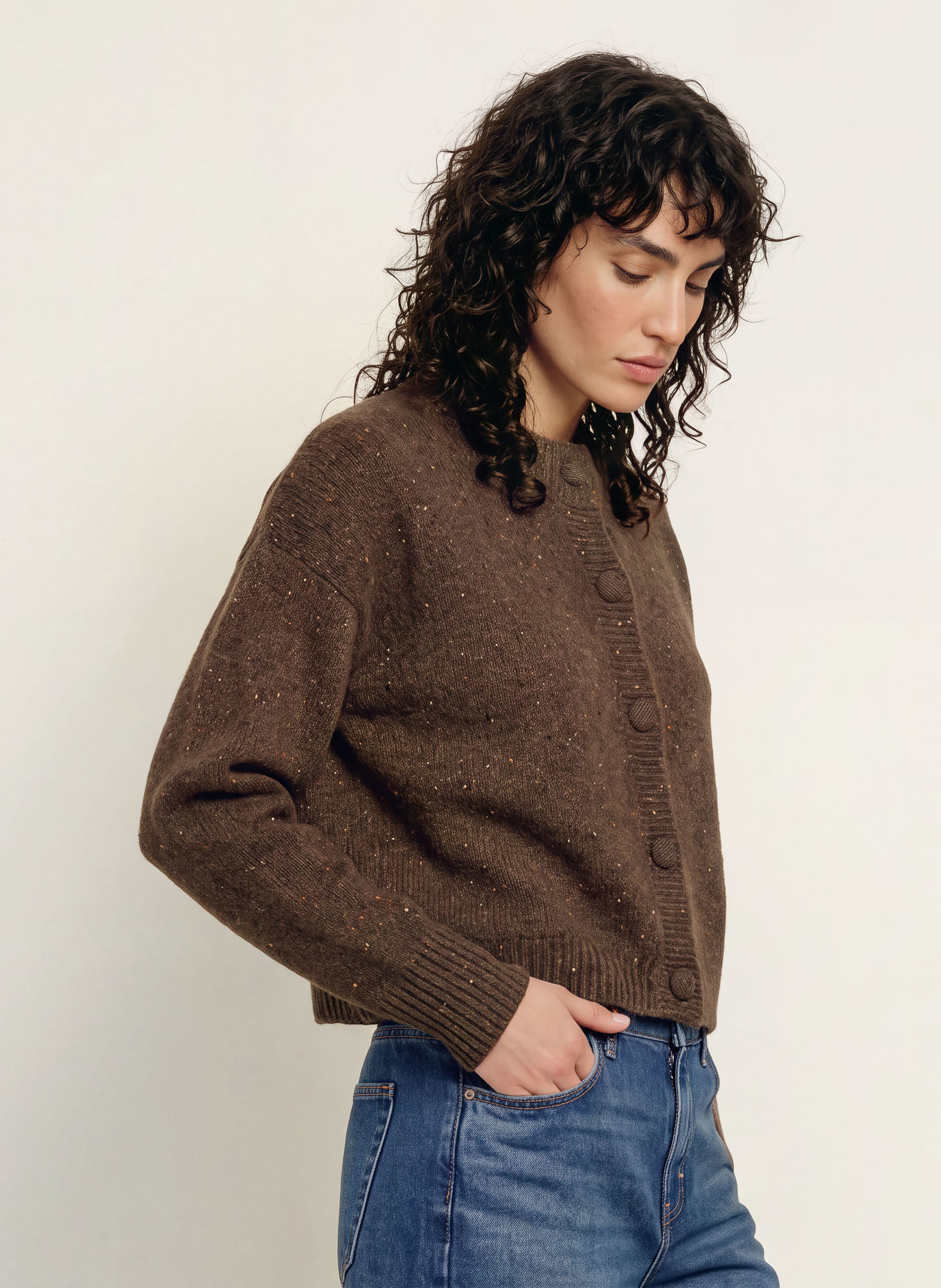 FRAME Cardigan: BROWN