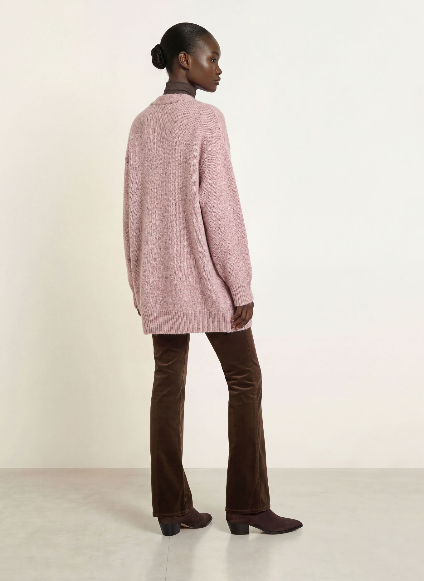 MAIAMI Knit wrap with alpaca: LIGHT PURPLE