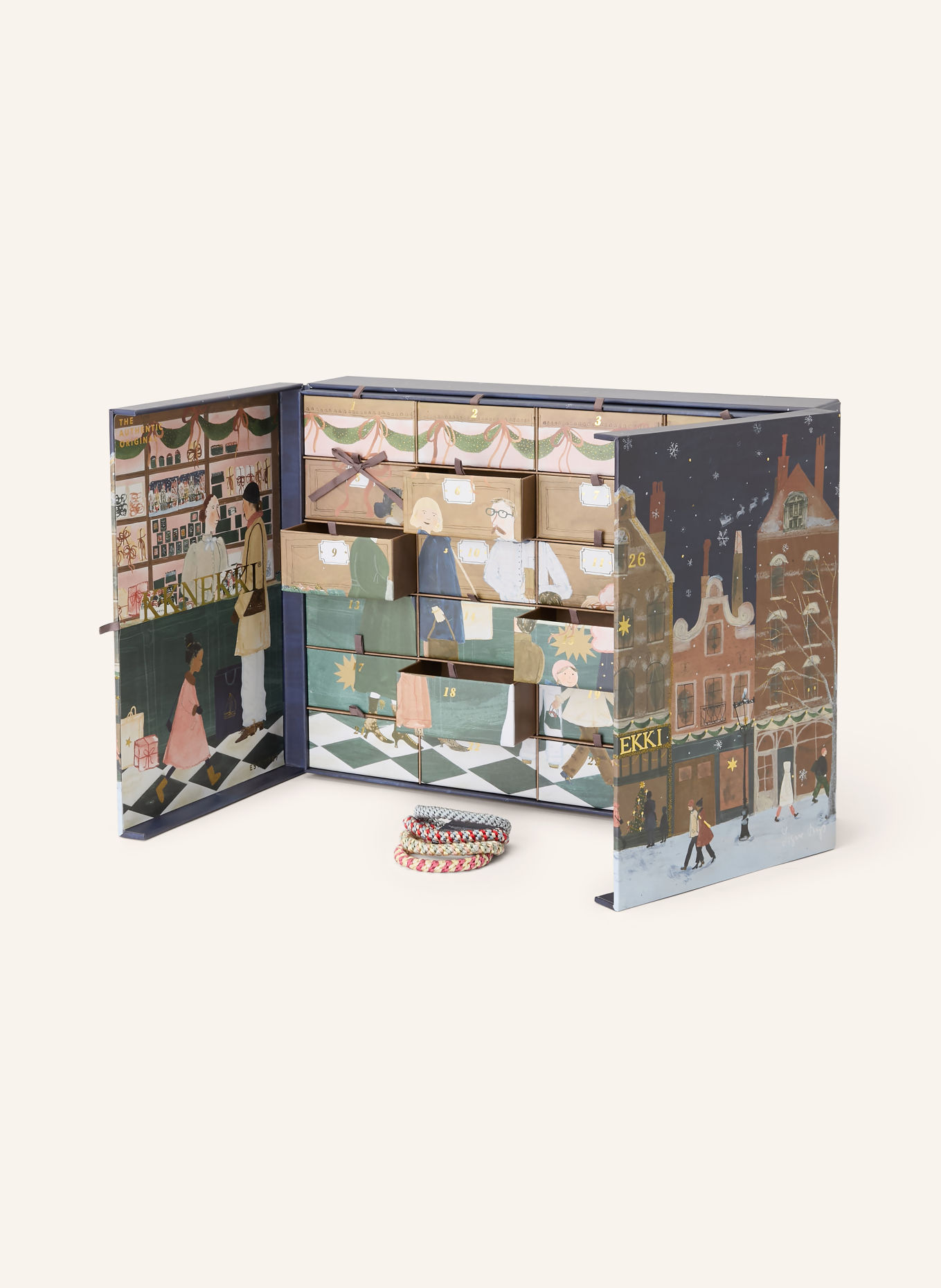 KKNEKKI Adventskalender: DUNKELBLAU / GOLD / BRAUN