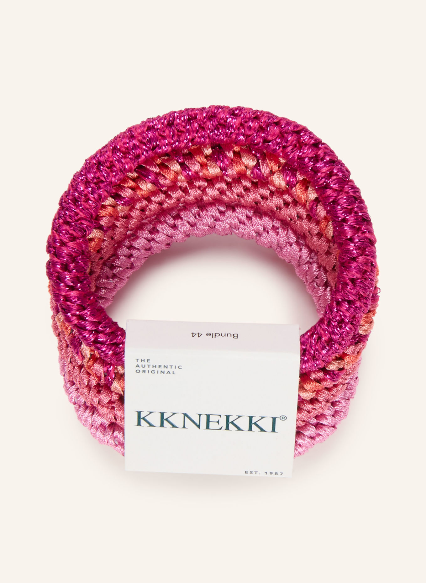 KKNEKKI Lot de 4 élastiques à cheveux: ROSE FUCHSIA / ROSE