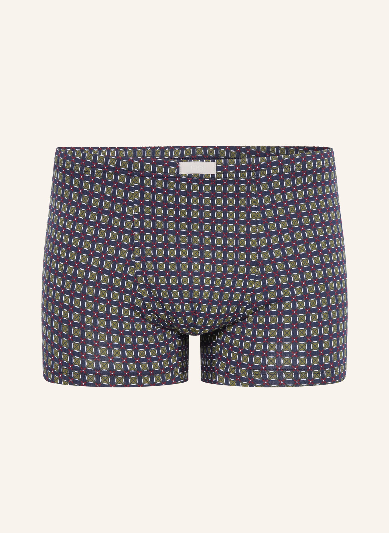 mey EVENING GEO Boxer shorts Collection: DARK BLUE / DARK RED / OLIVE