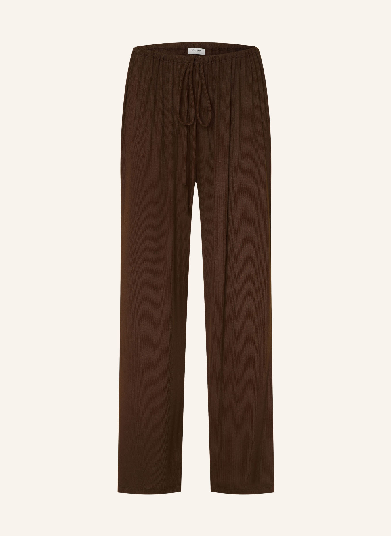 NINETY-9 EASE Jersey Wide-leg trousers: DARK BROWN