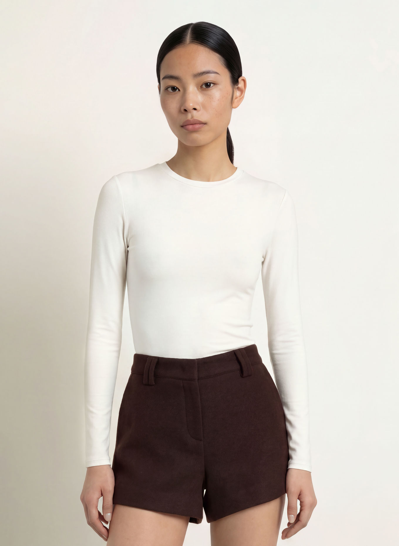 NINETY-9 CORE Long-sleeve shirt: CREAM