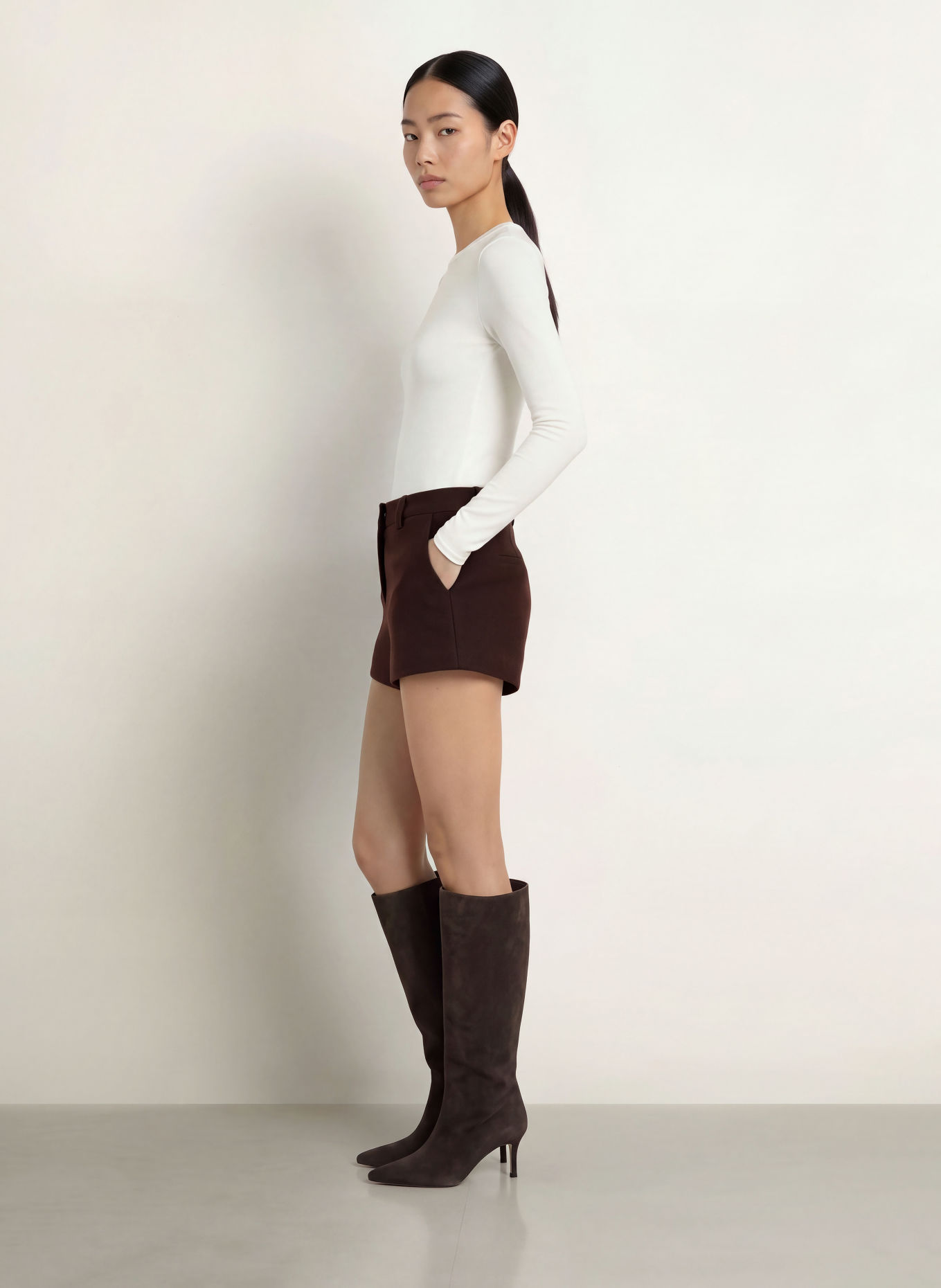 NINETY-9 CORE Long-sleeve shirt: CREAM