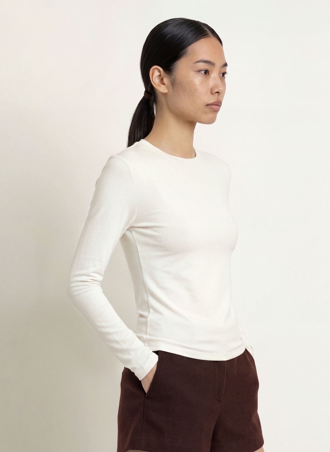 NINETY-9 CORE Long-sleeve shirt: CREAM