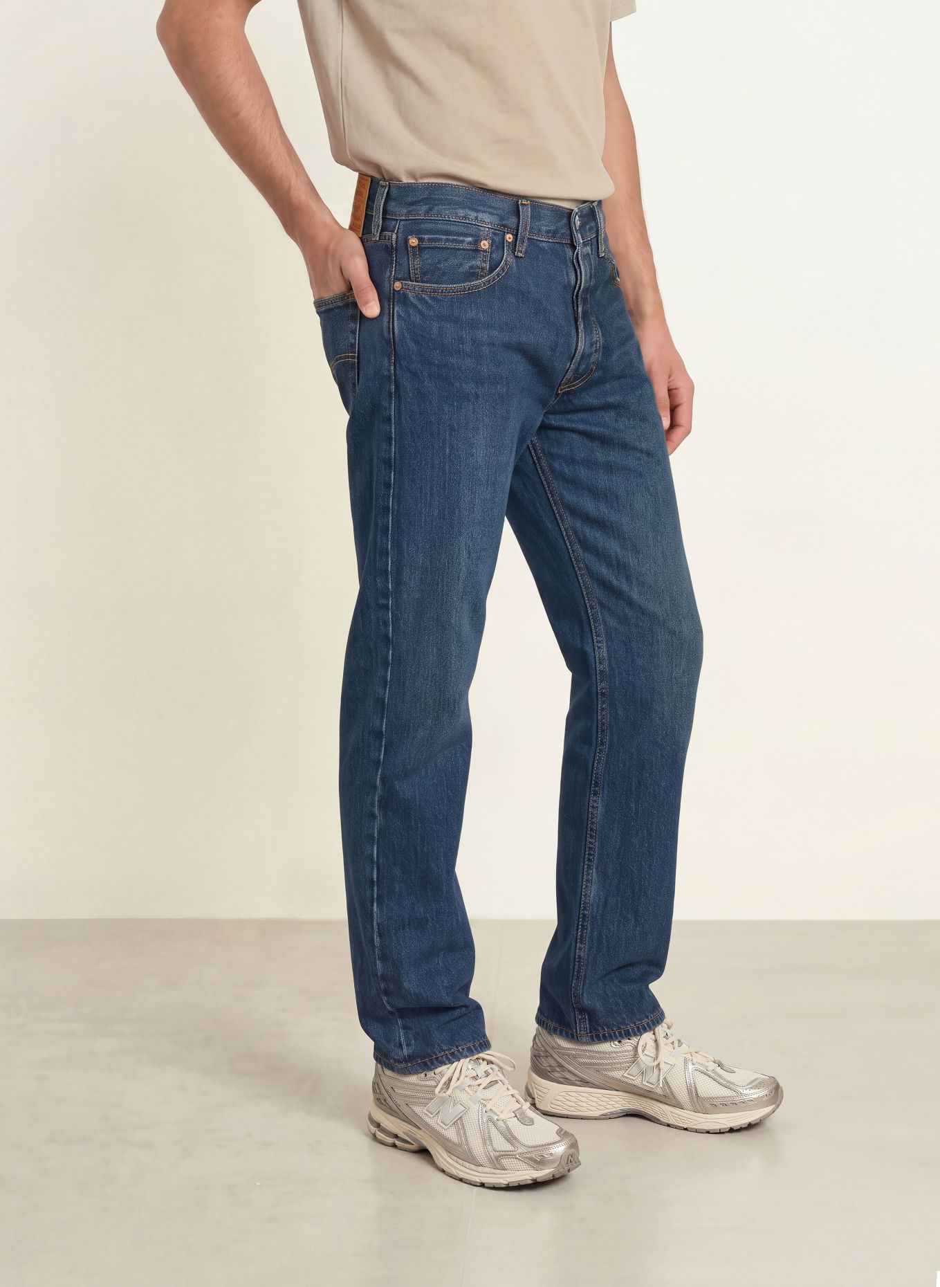 Levi's® 501® Straight Fit Jeans: 95 Dark Indigo - Worn In