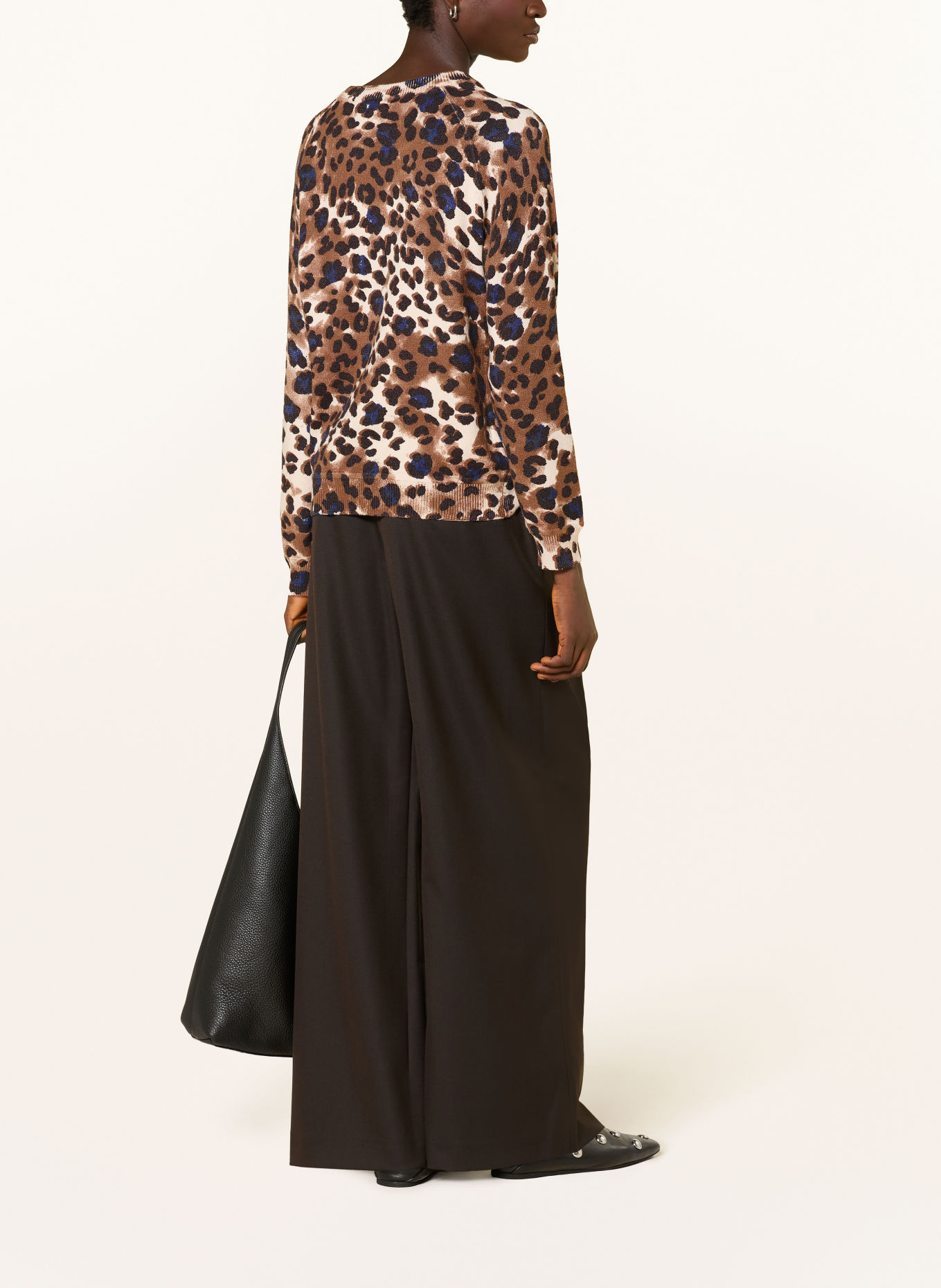 monari Sweater with gemstones: BROWN / DARK BLUE / BLACK