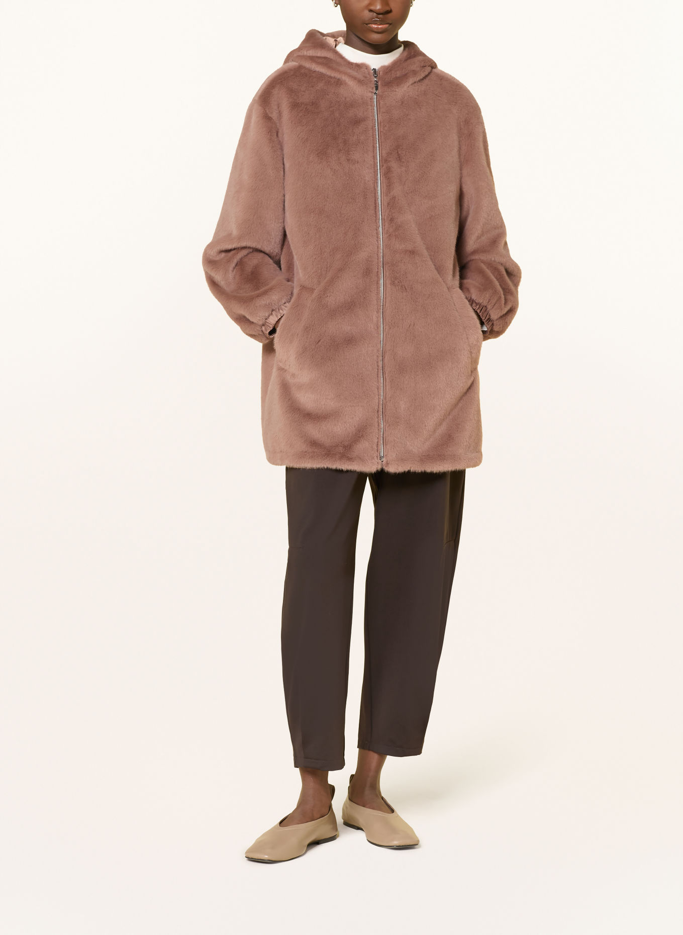 monari Veste en fausse fourrure: MARRON