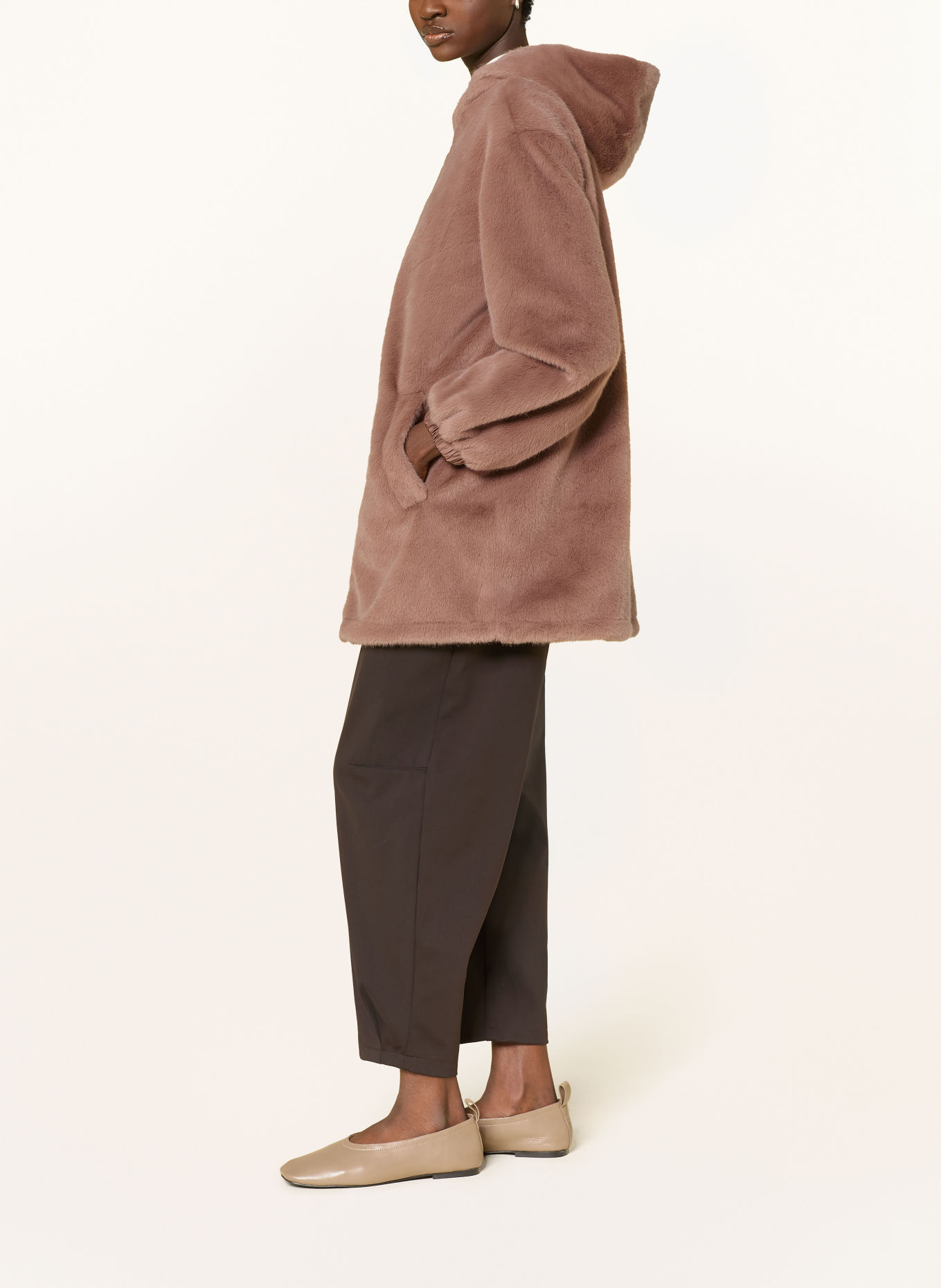 monari Veste en fausse fourrure: MARRON
