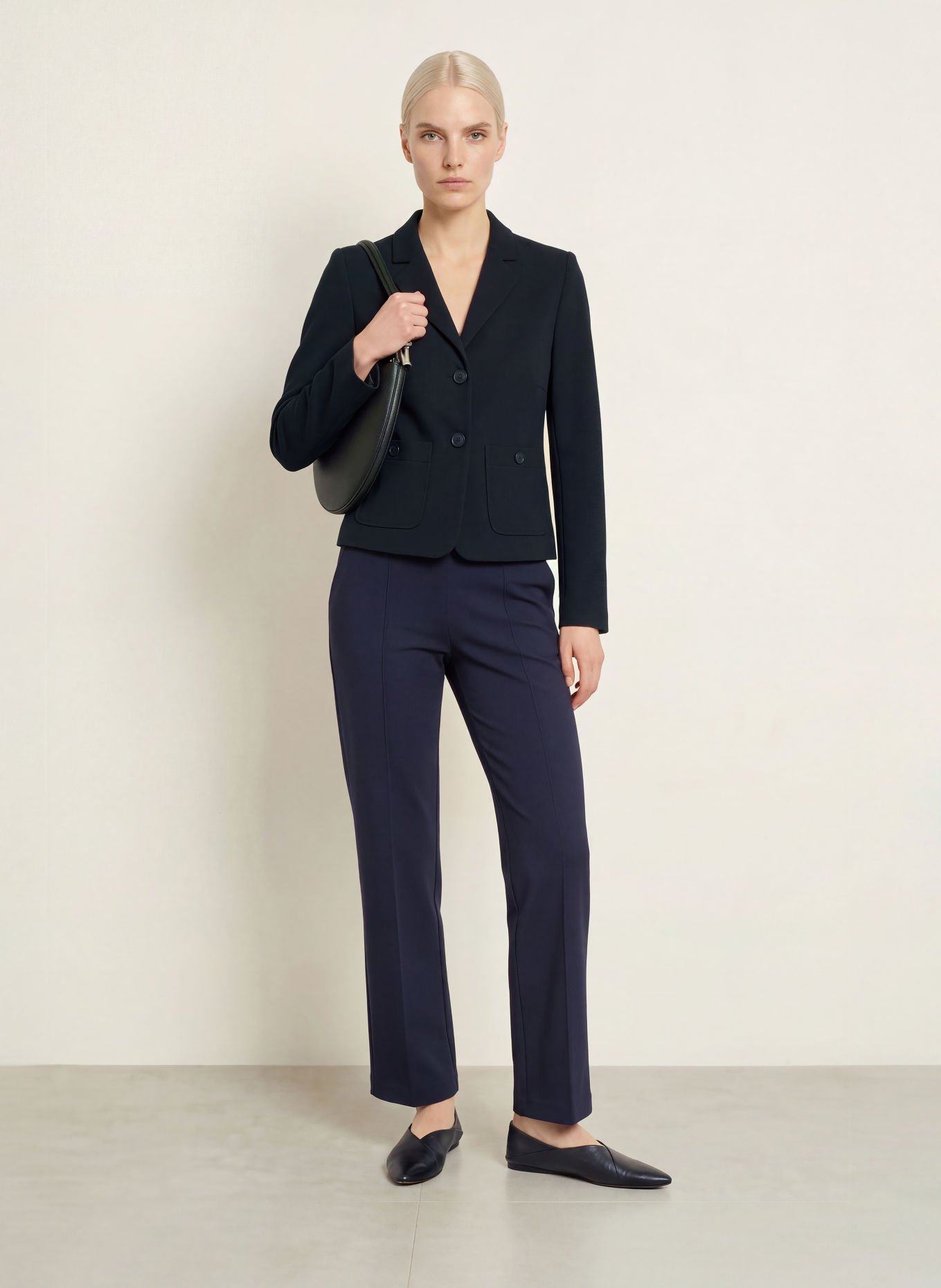 monari Wide-leg trousers: DARK BLUE