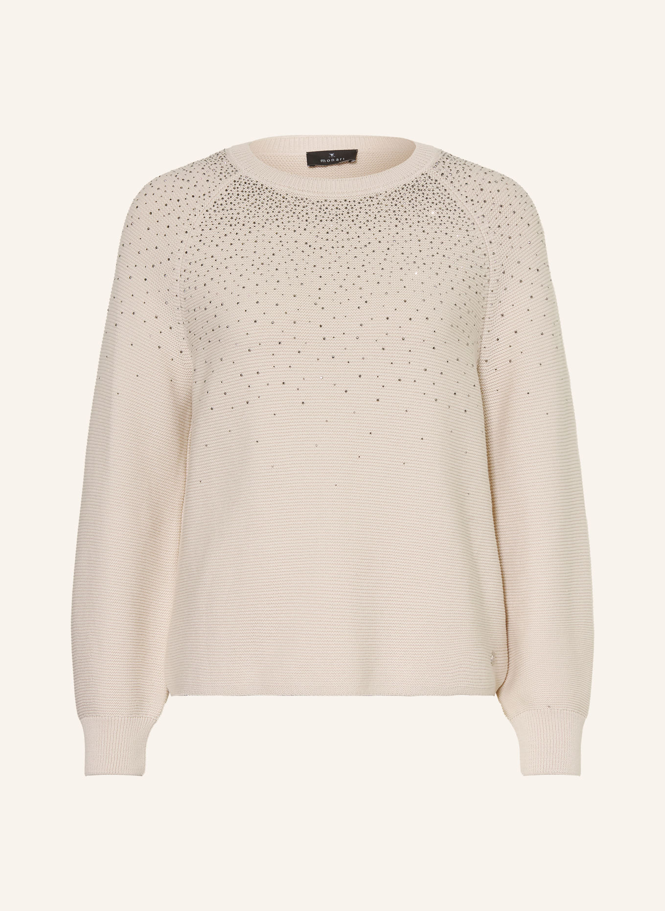 monari Pullover med smykkesten: ECRU / SØLV