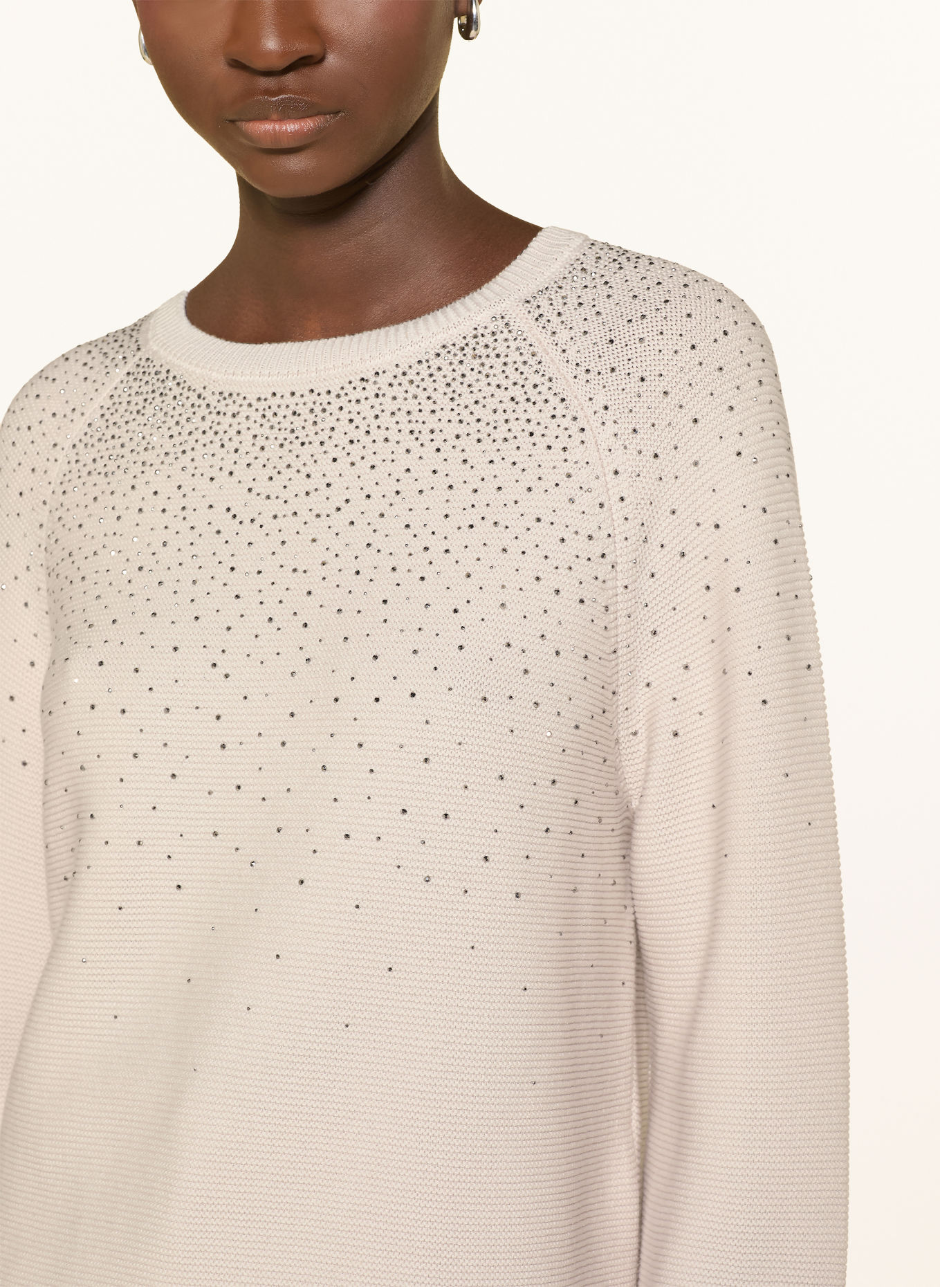 monari Pullover med smykkesten: ECRU / SØLV