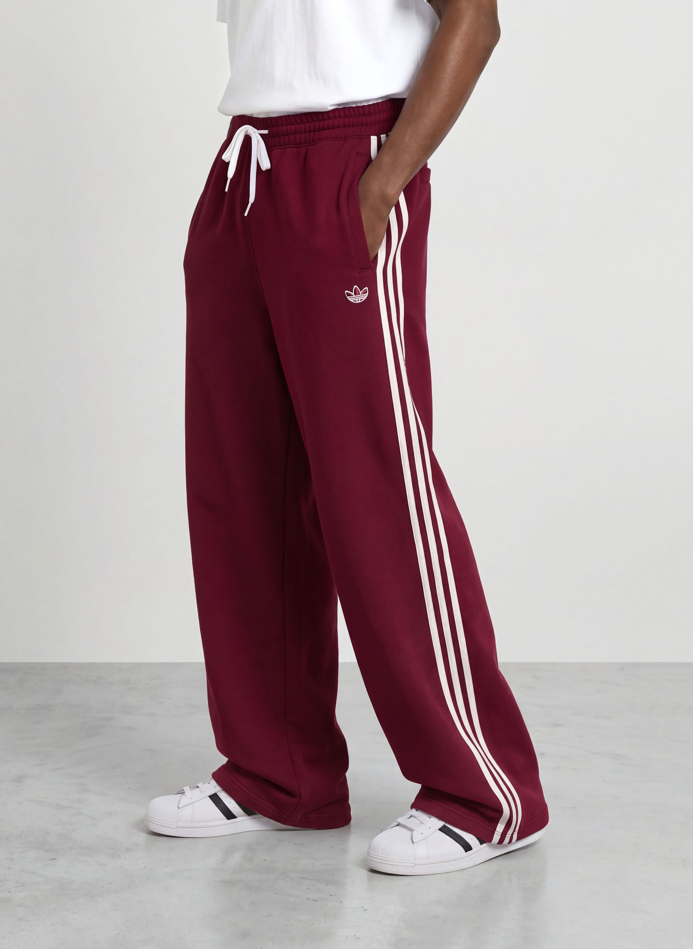 adidas Originals Sweatpants ADISIGNATURE 3 STRIPES: DUNKELROT / WEISS