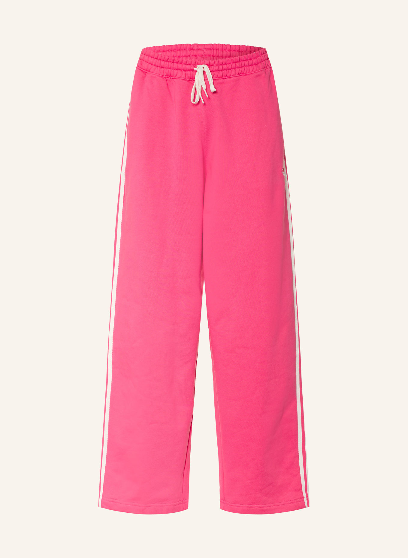 adidas Originals ADISIGNATURE 3 STRIPES Sweatpants with braided stripes: PINK / WHITE