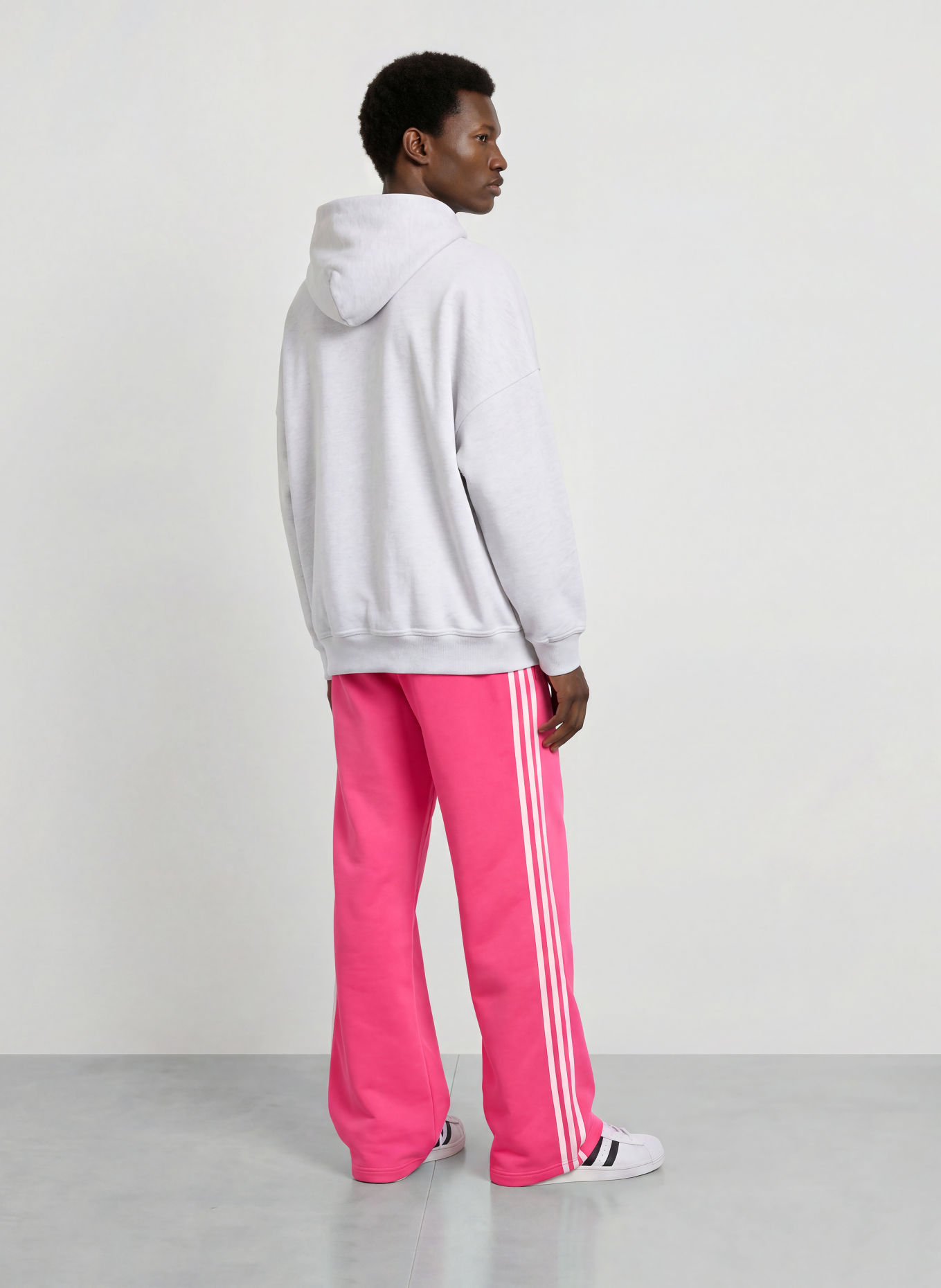 adidas Originals ADISIGNATURE 3 STRIPES Sweatpants with braided stripes: PINK / WHITE