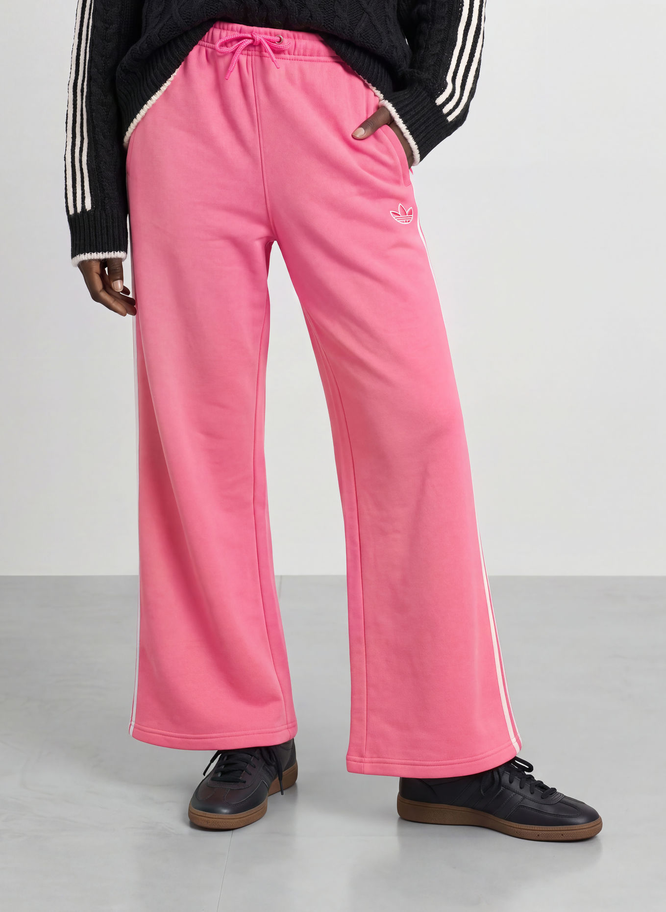 adidas Originals Sweatpants: PINK / WHITE