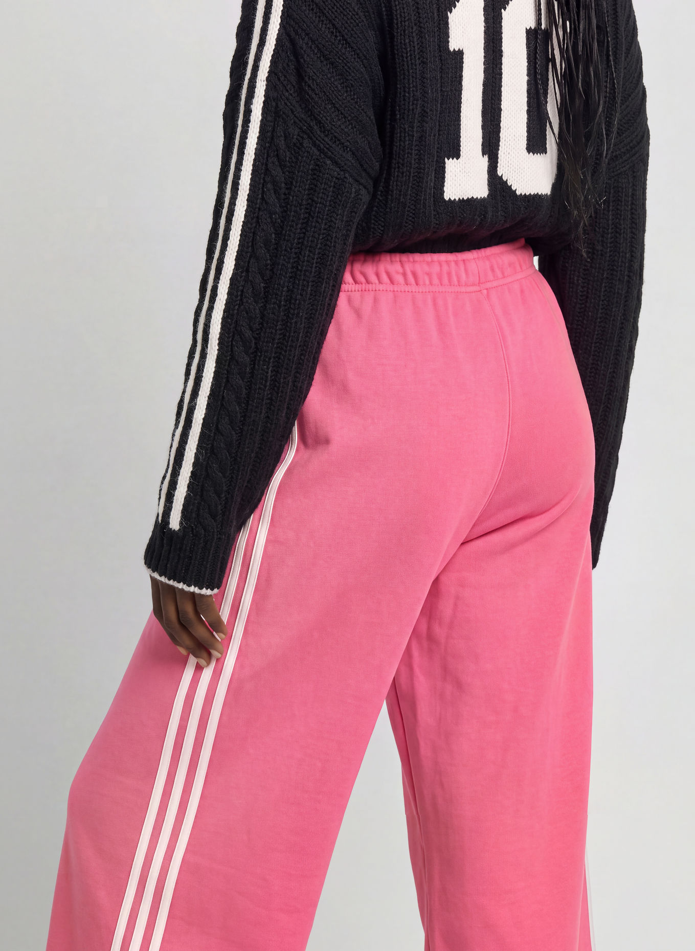 adidas Originals Sweatpants: PINK / WHITE