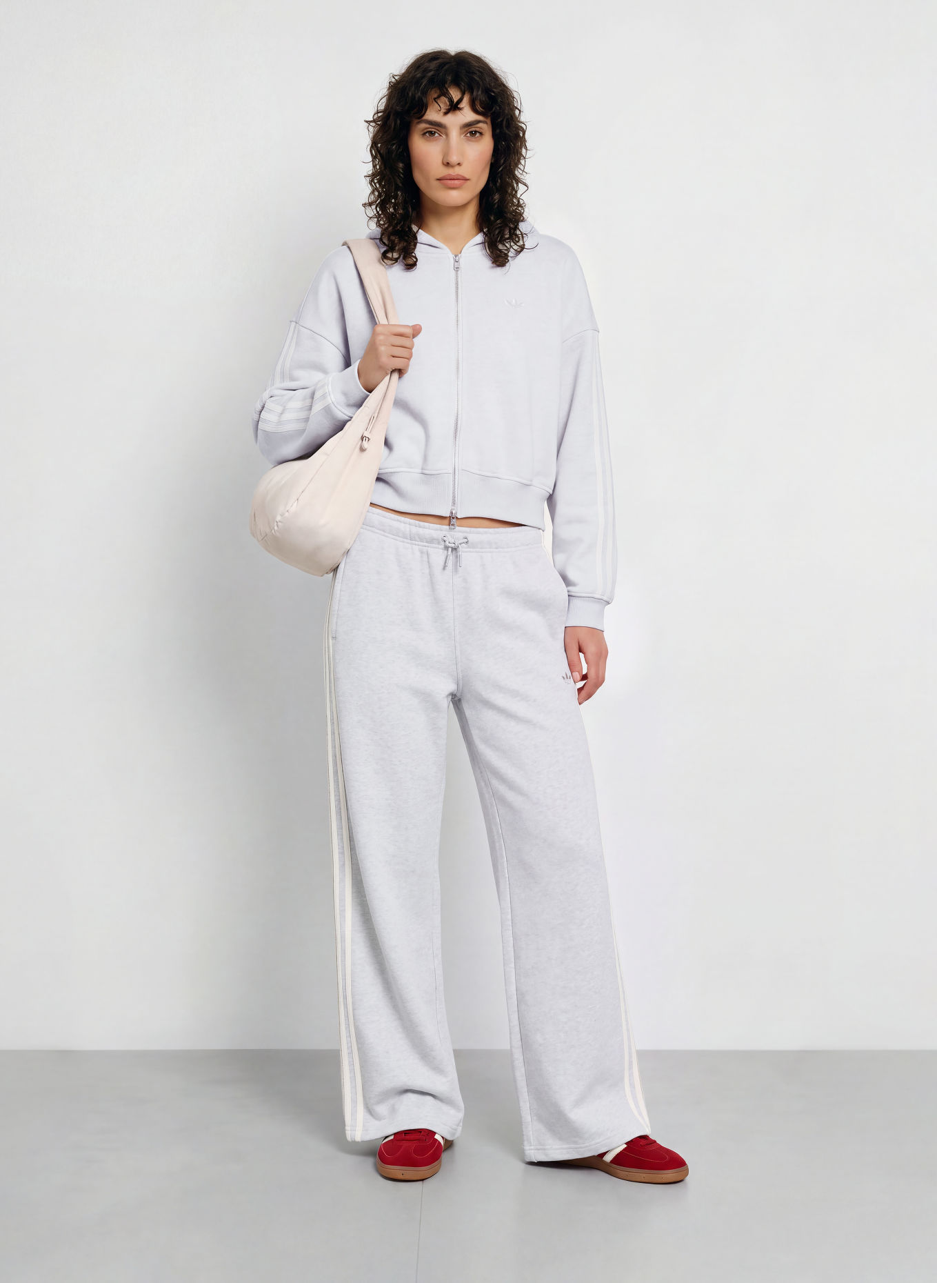 adidas Originals Sweatpants 3 STRIPES: HELLGRAU / CREME