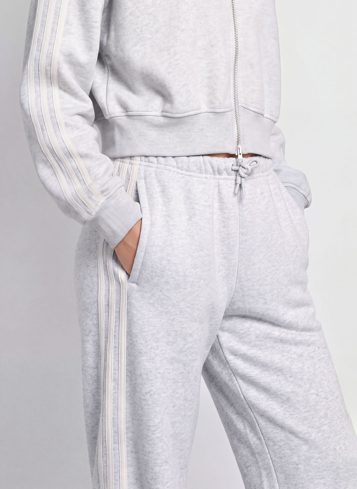 adidas Originals Sweatpants 3 STRIPES: HELLGRAU / CREME