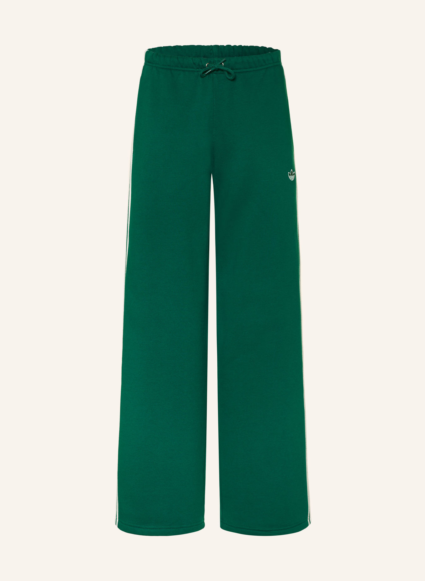 adidas Originals 3STRIPES FLEECE Sweatpants: GREEN / WHITE