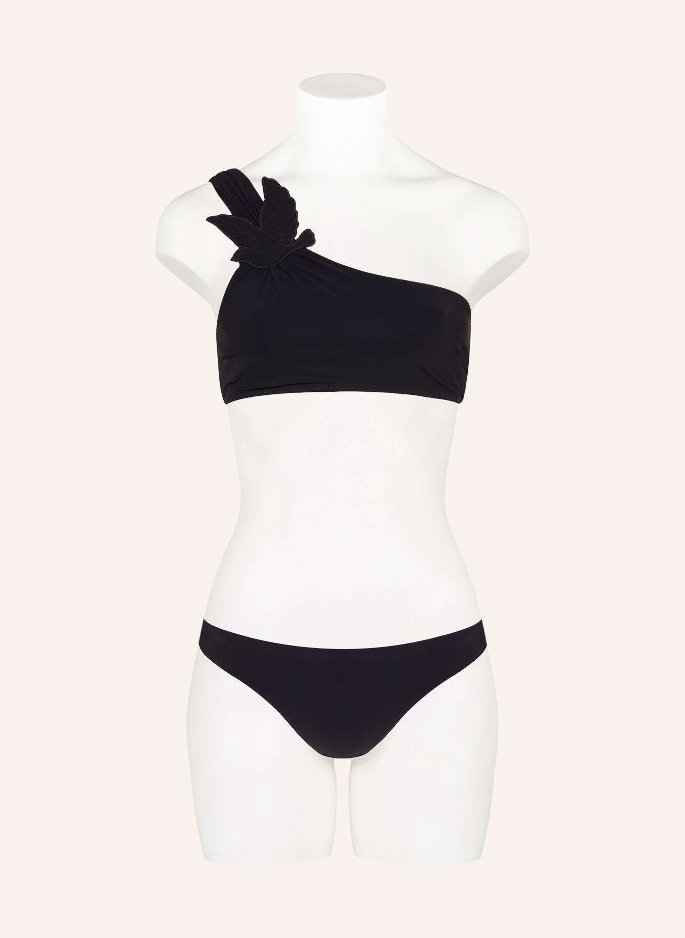 ZIMMERMANN FAIRLIGHT One-shoulder bikini: BLACK