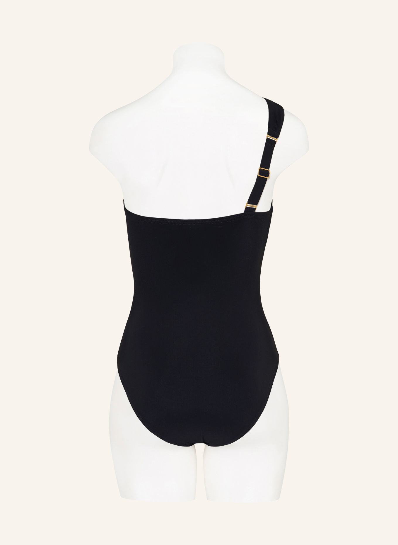ZIMMERMANN FAIRLIGHT One-shoulder swimsuit: BLACK