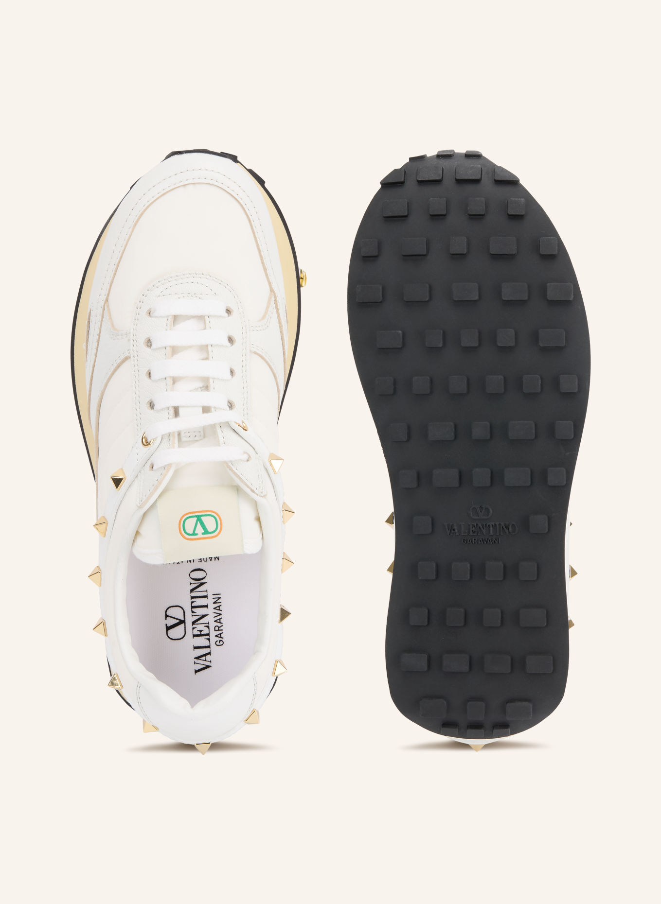 VALENTINO GARAVANI Sneakersy STUD UP: BÍLÁ