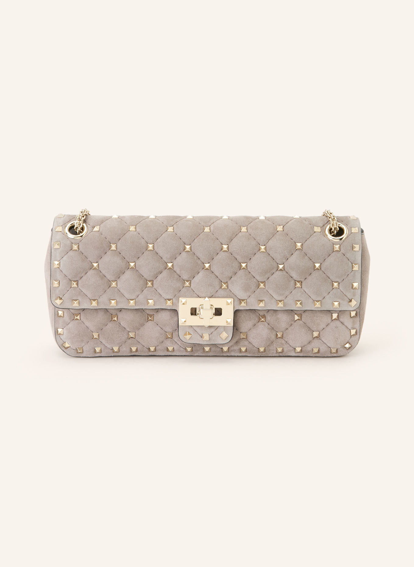 VALENTINO GARAVANI Schoudertas ROCKSTUD SPIKE SMALL met studs: GRIJS / ZILVER