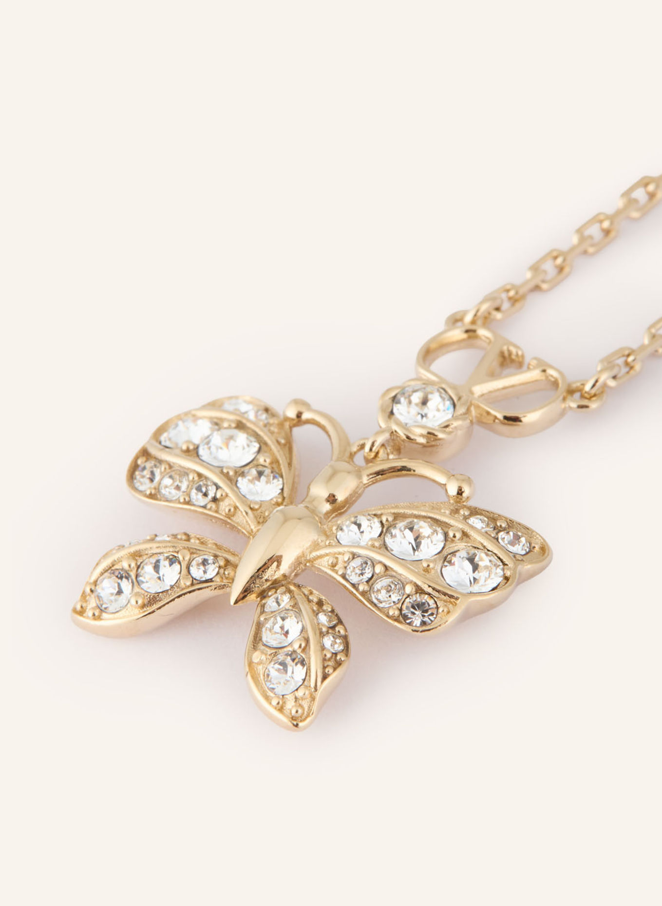 VALENTINO GARAVANI Halskette FLUTTERBY mit Swarovski Kristallen: GOLD / WEISS
