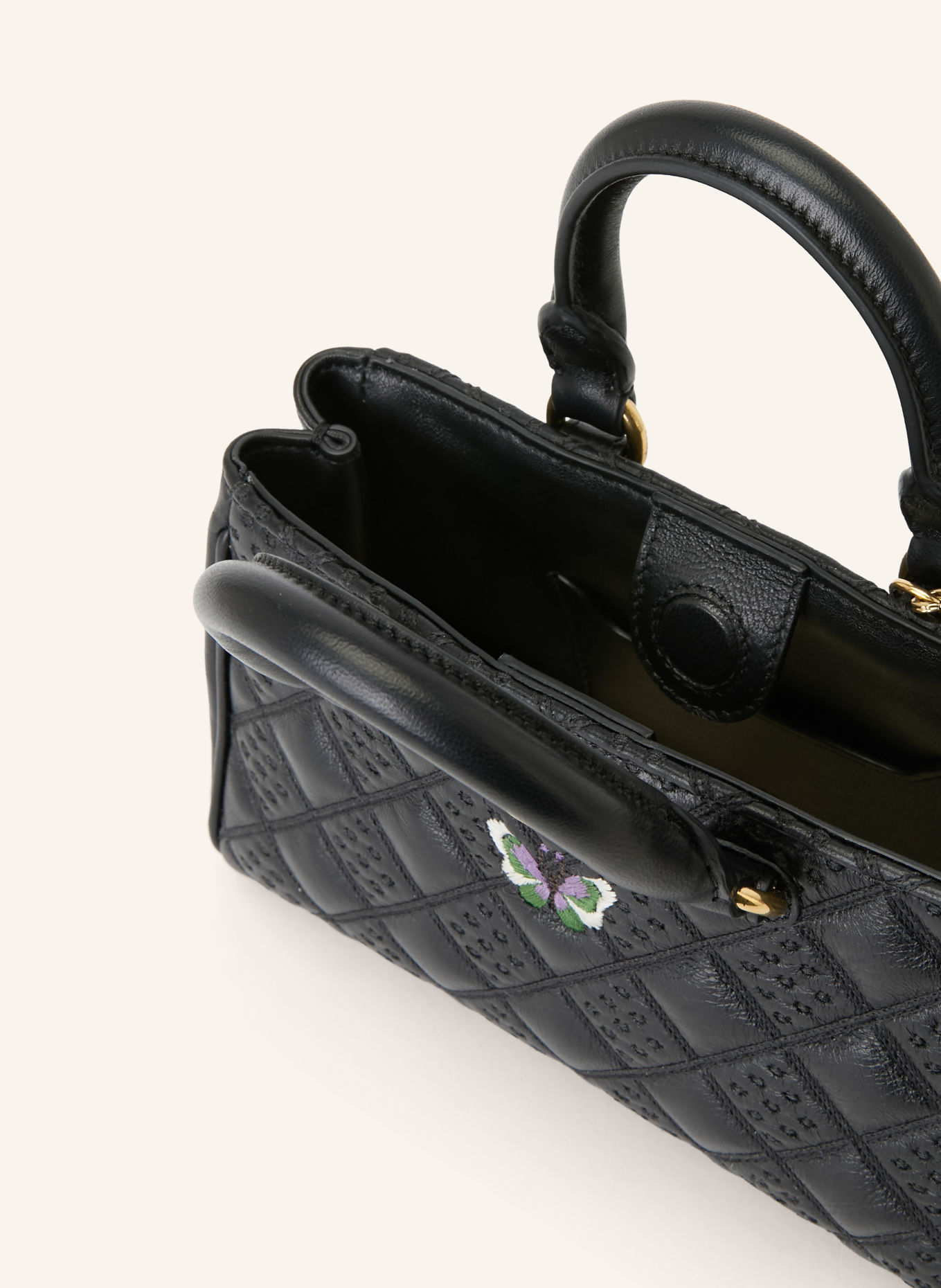 VALENTINO GARAVANI Schoudertas FLUTTERBY: ZWART / GOUD