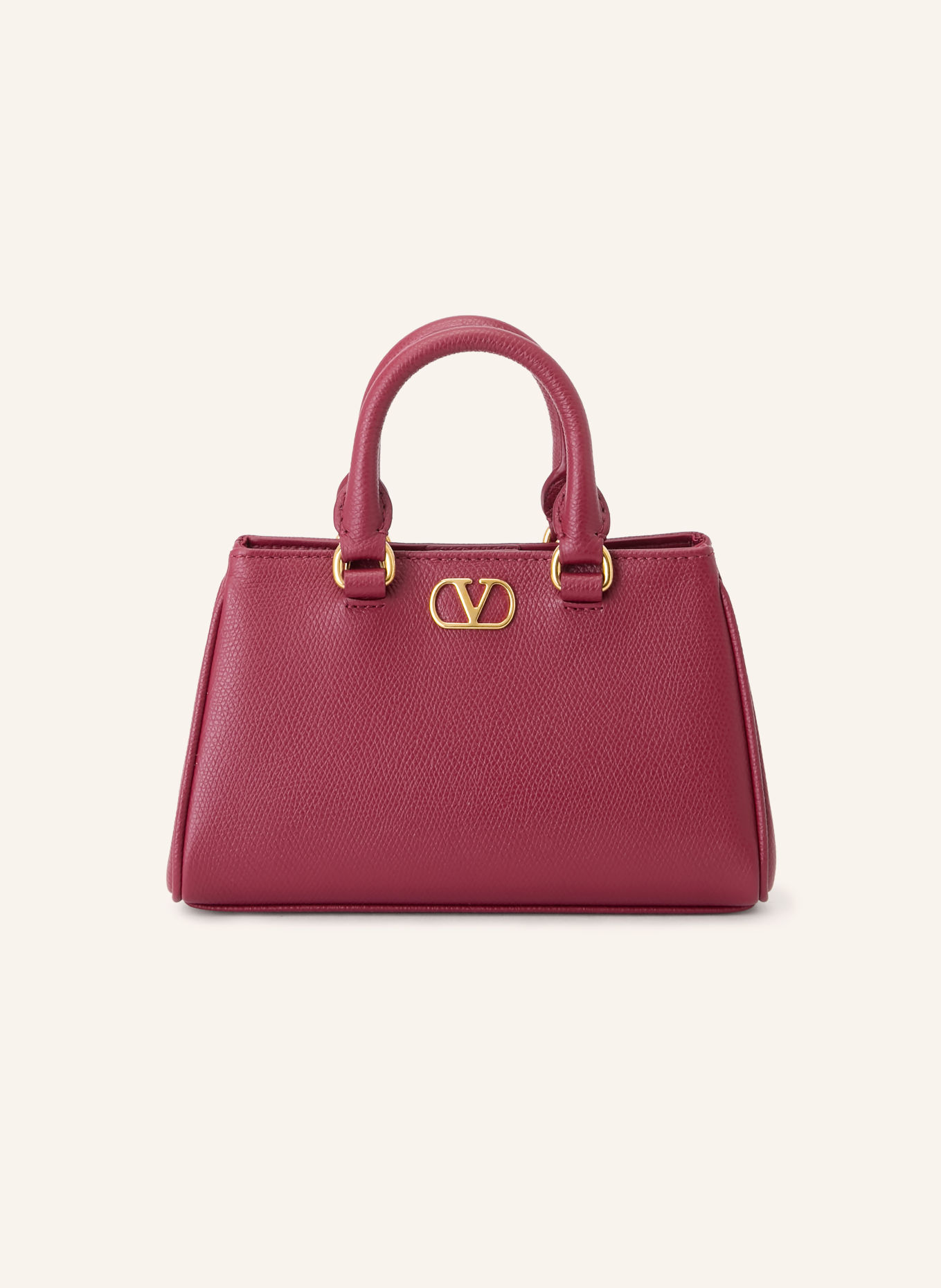 VALENTINO GARAVANI Handtas VLOGO SIGNATURE: DONKERROOD / GOUD