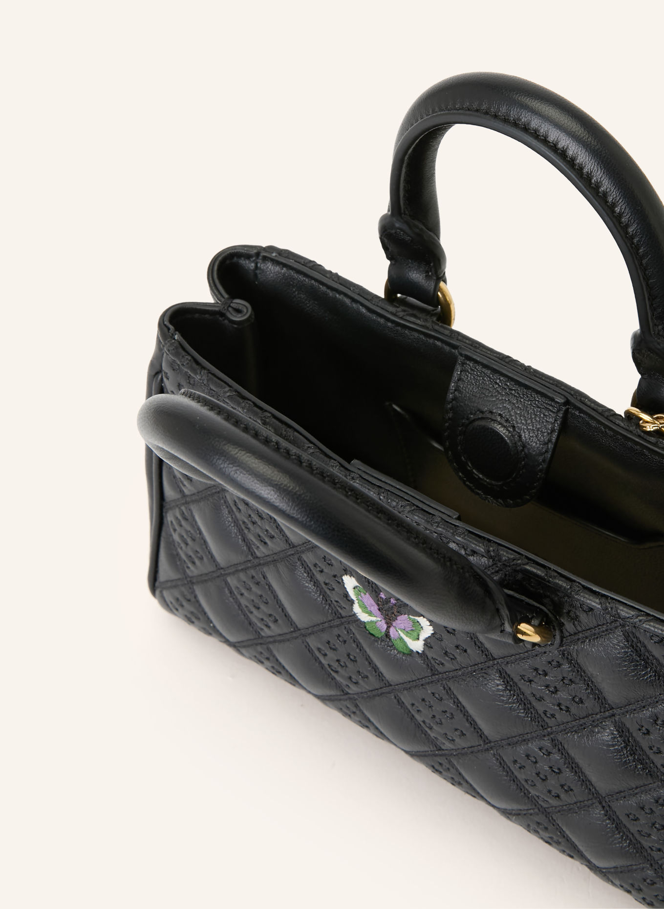 VALENTINO GARAVANI FLUTTERBY Handbag: BLACK / GOLD